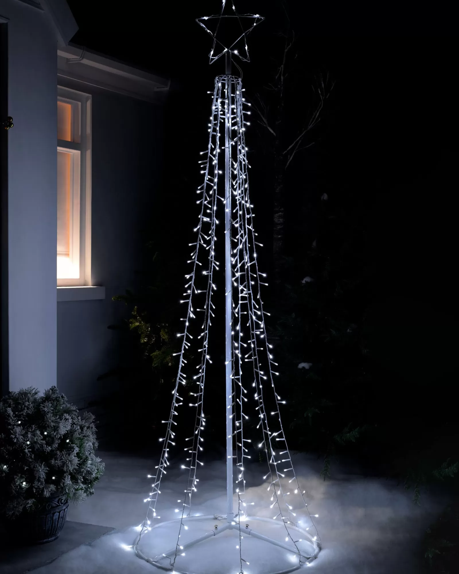 WeRChristmas Tree Silhouettes^LED Waterfall Pop-Up Christmas Tree, 200 Cm