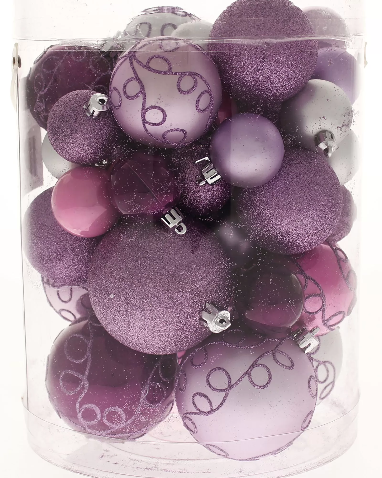 WeRChristmas Shatterproof Baubles^Lilac Shatterproof Baubles, 50 Pack