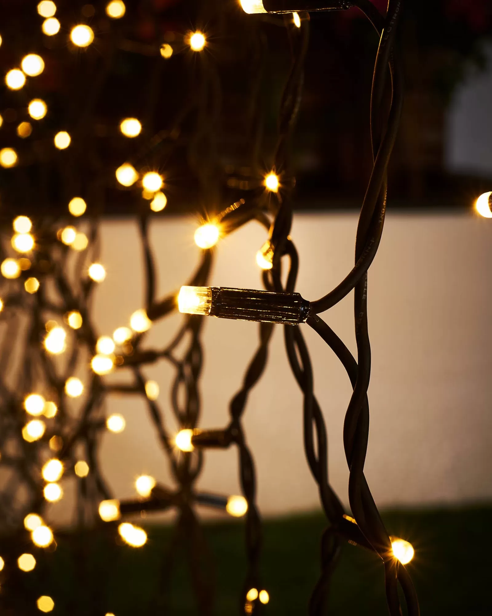 WeRChristmas Link Pro | Curtain & Net Lights^LINK PRO LED Curtain Lights, Black Cable, 2.5 M Drop, Warm White