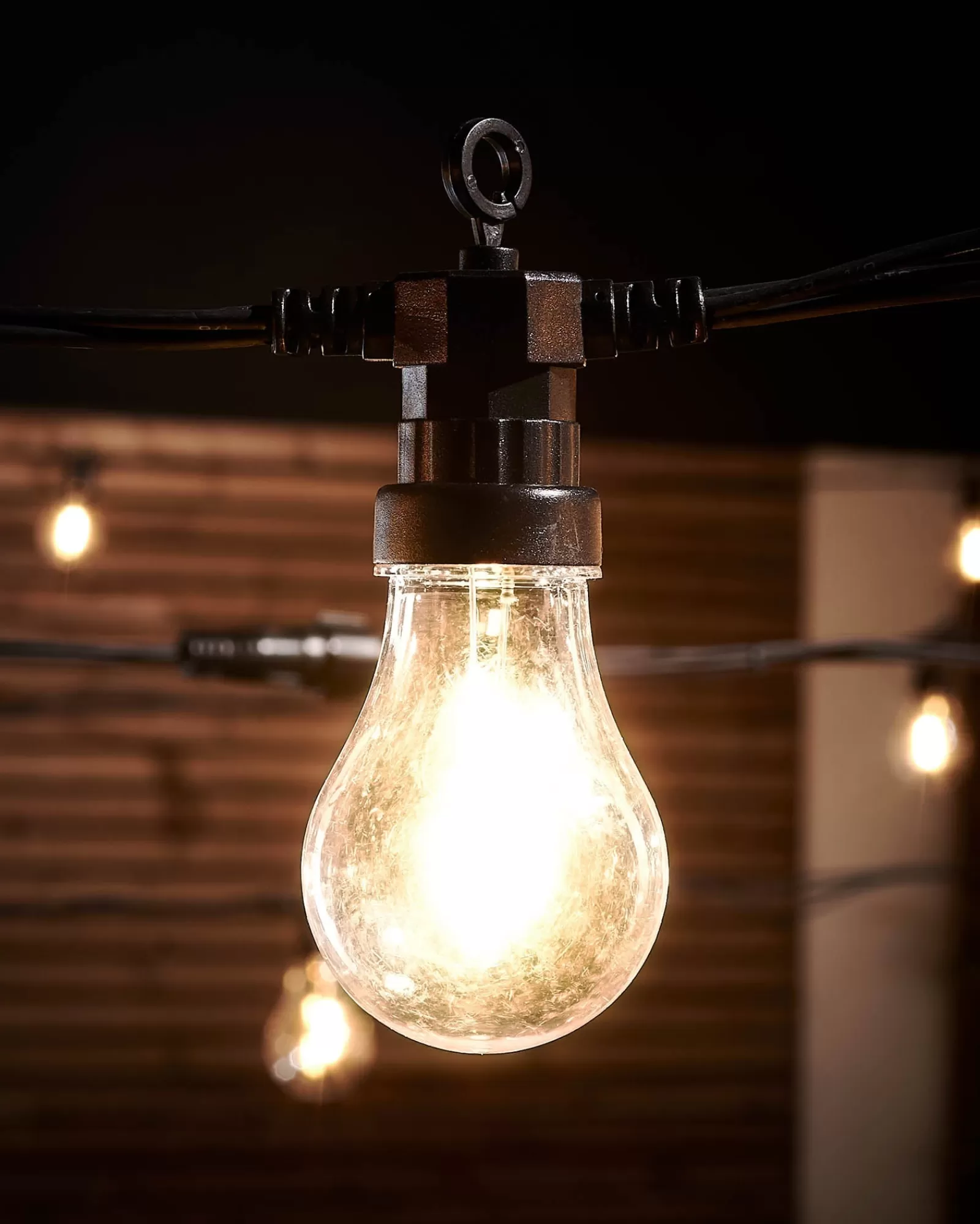 WeRChristmas Link Pro | Festoon Lights^LINK PRO LED Festoon Lights, A60 Filament Bulb, Black Cable, Warm White