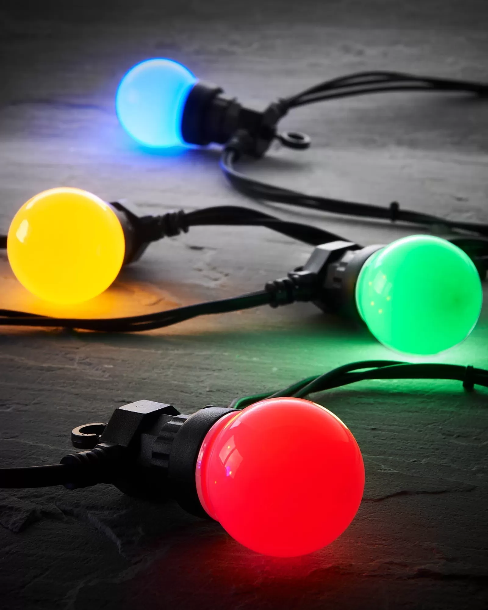 WeRChristmas Link Pro | Festoon Lights^LINK PRO LED Festoon Lights, Black Cable, Multi Colour