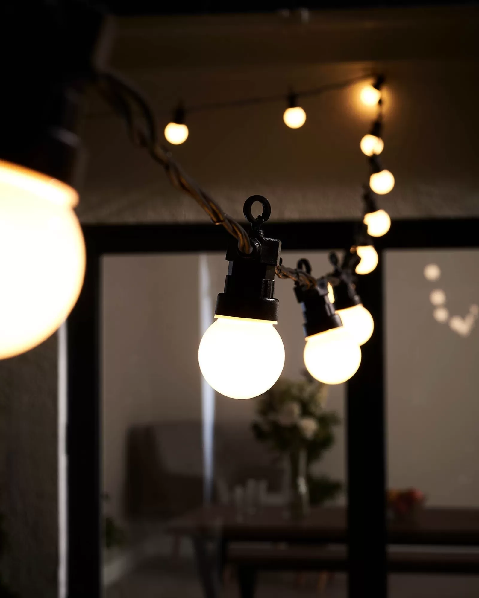 WeRChristmas Link Pro | Festoon Lights^LINK PRO LED Festoon Lights, Black Cable, Warm White