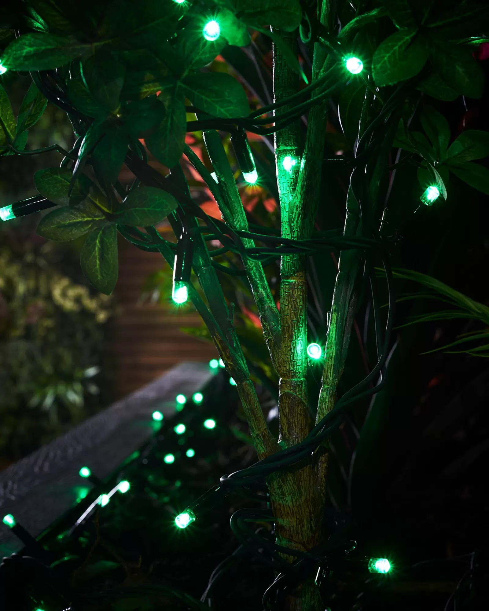 WeRChristmas Link Pro | Fairy Lights^LINK PRO LED String Lights, Black Cable, Green