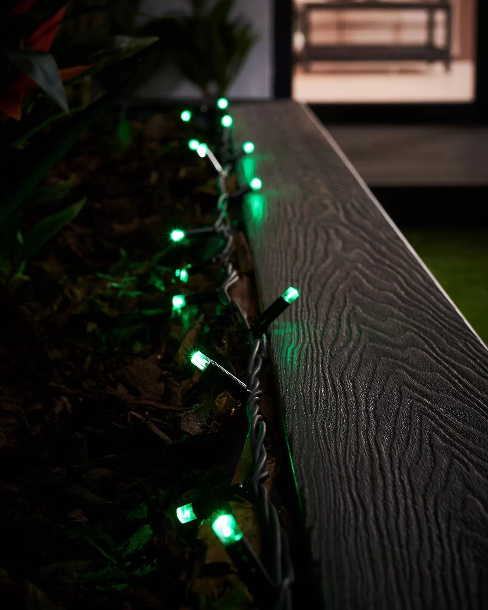 WeRChristmas Link Pro | Fairy Lights^LINK PRO LED String Lights, Black Cable, Green