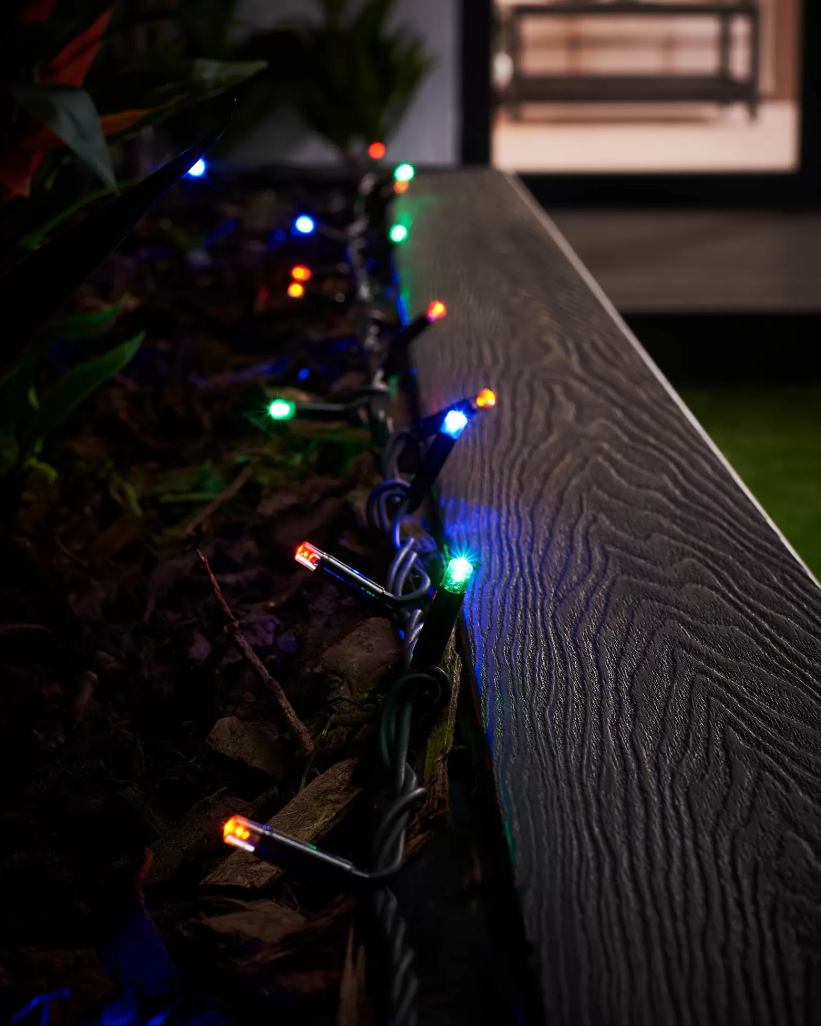 WeRChristmas Link Pro | Fairy Lights^LINK PRO LED String Lights, Black Cable, Multi Colour