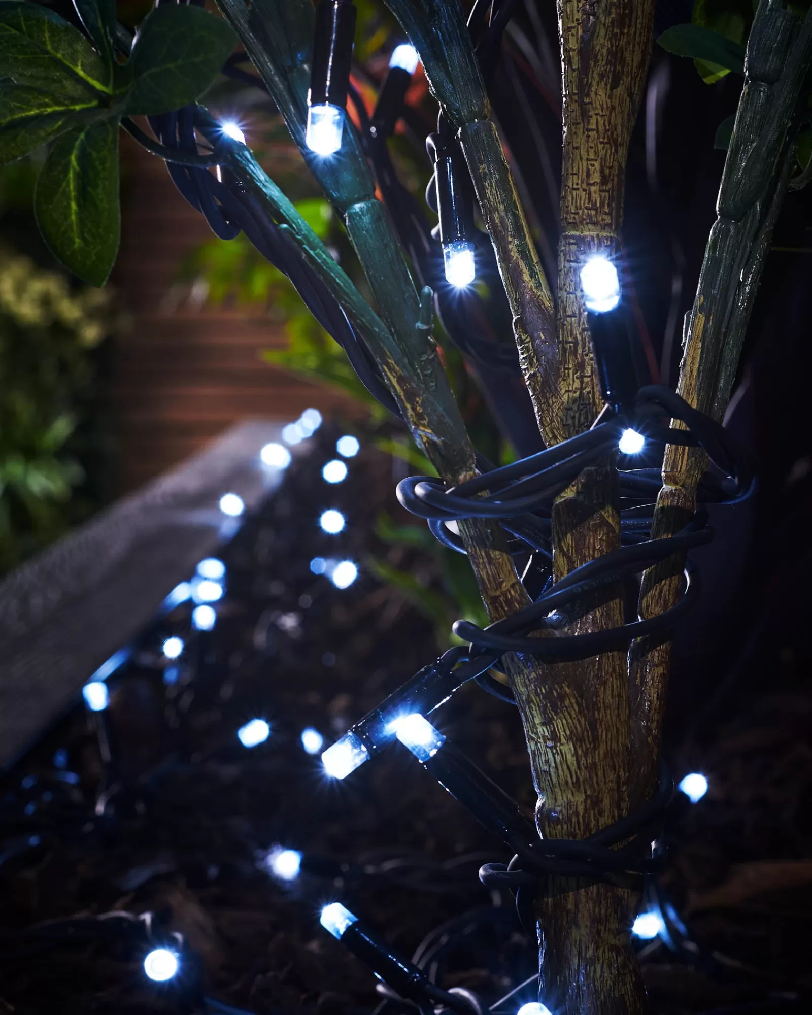 WeRChristmas Link Pro | Fairy Lights^LINK PRO LED String Lights, Black Cable, White