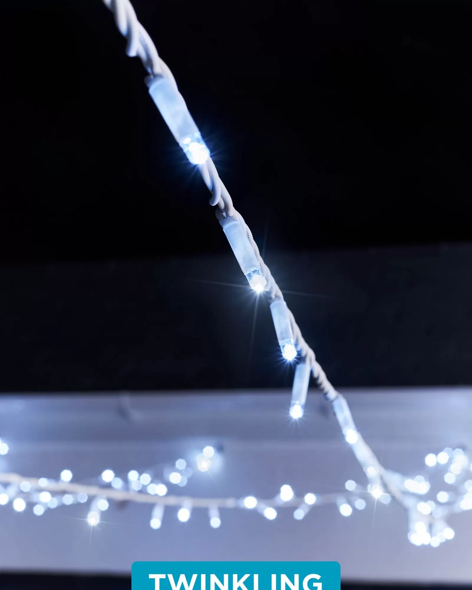 WeRChristmas Link Pro | Fairy Lights^LINK PRO Twinkle LED String Lights, White Cable, White