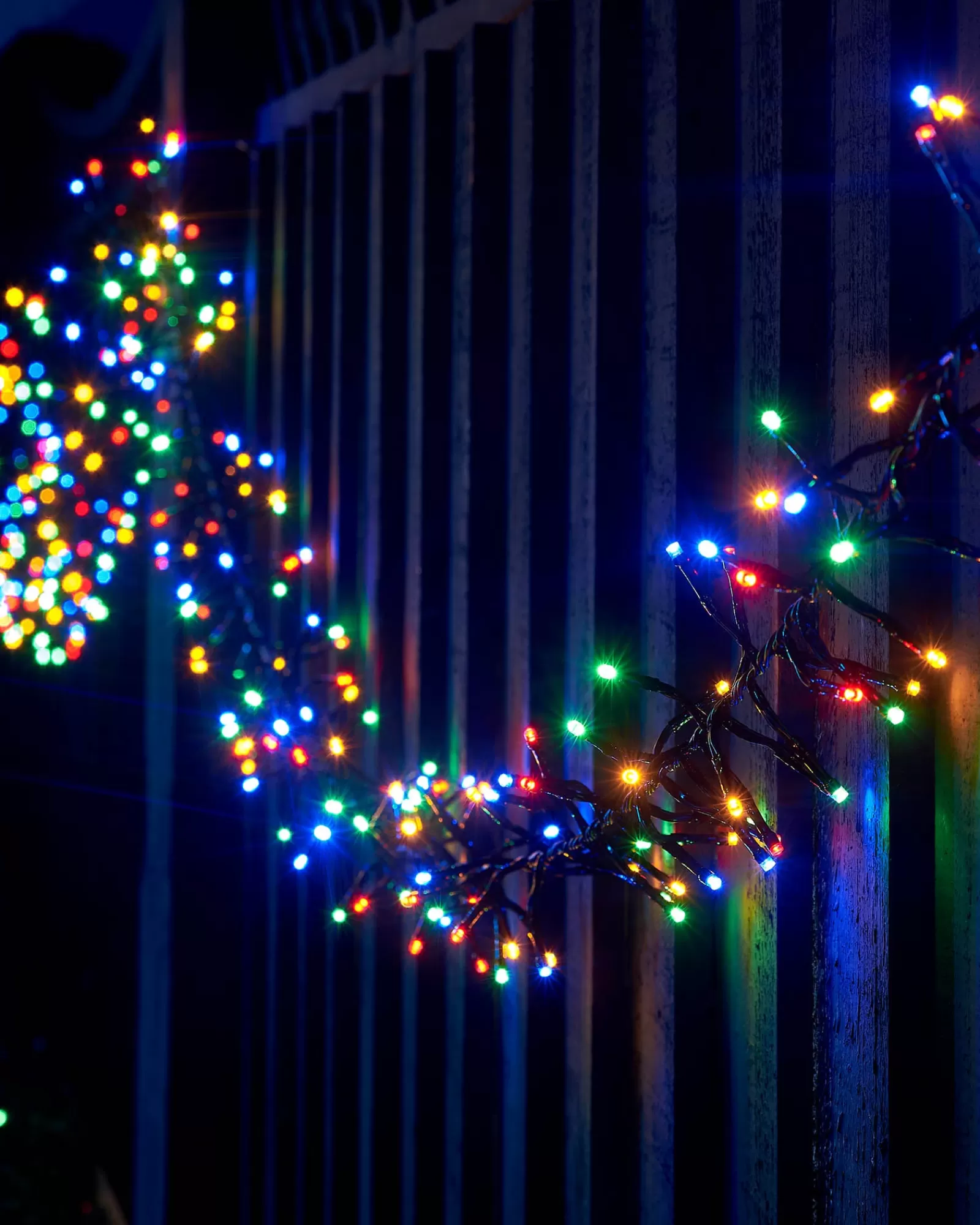 WeRChristmas Link Up | Cluster Lights^LINK UP LED Cluster Lights, Black Cable, Multi Colour