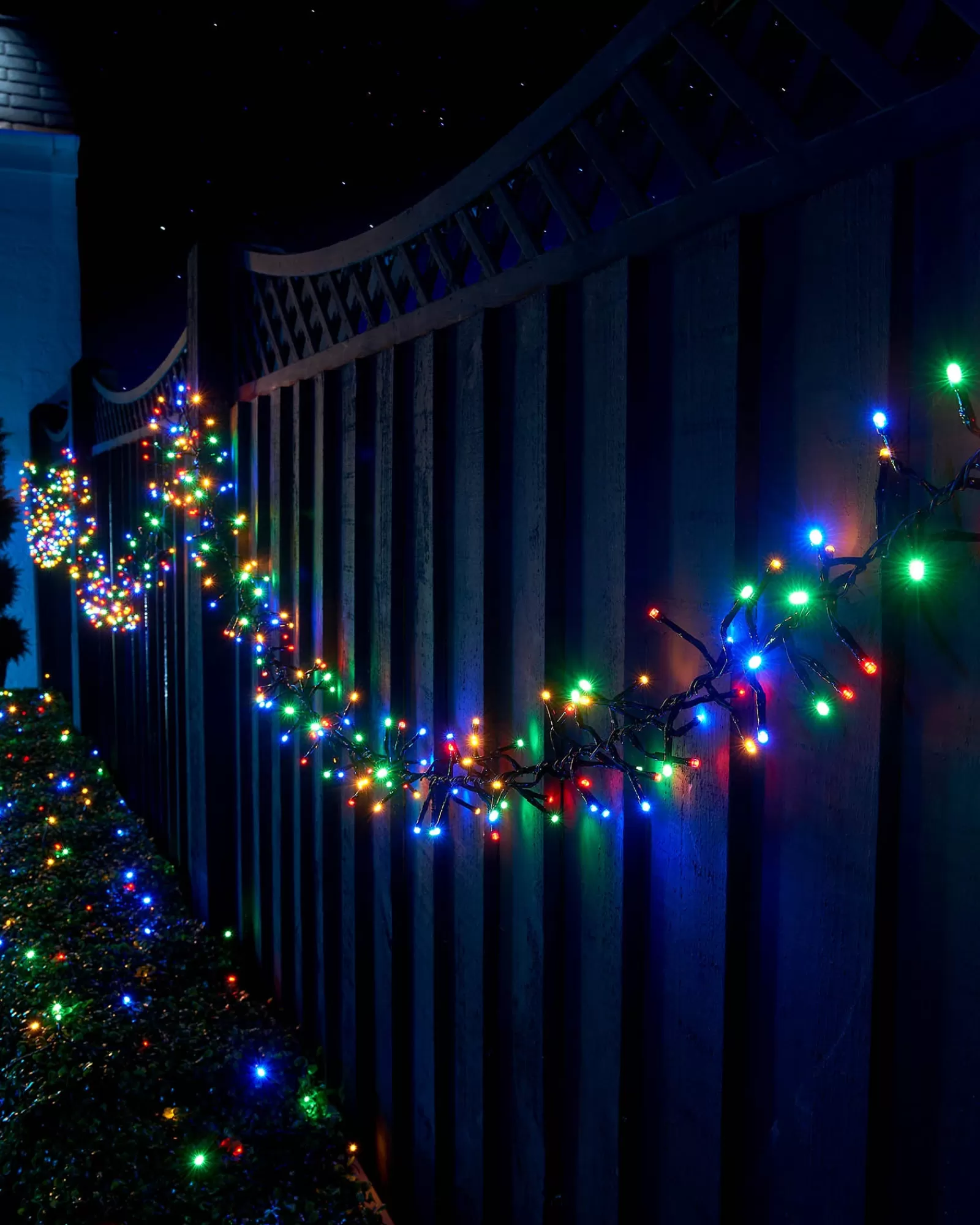 WeRChristmas Link Up | Cluster Lights^LINK UP LED Cluster Lights, Black Cable, Multi Colour