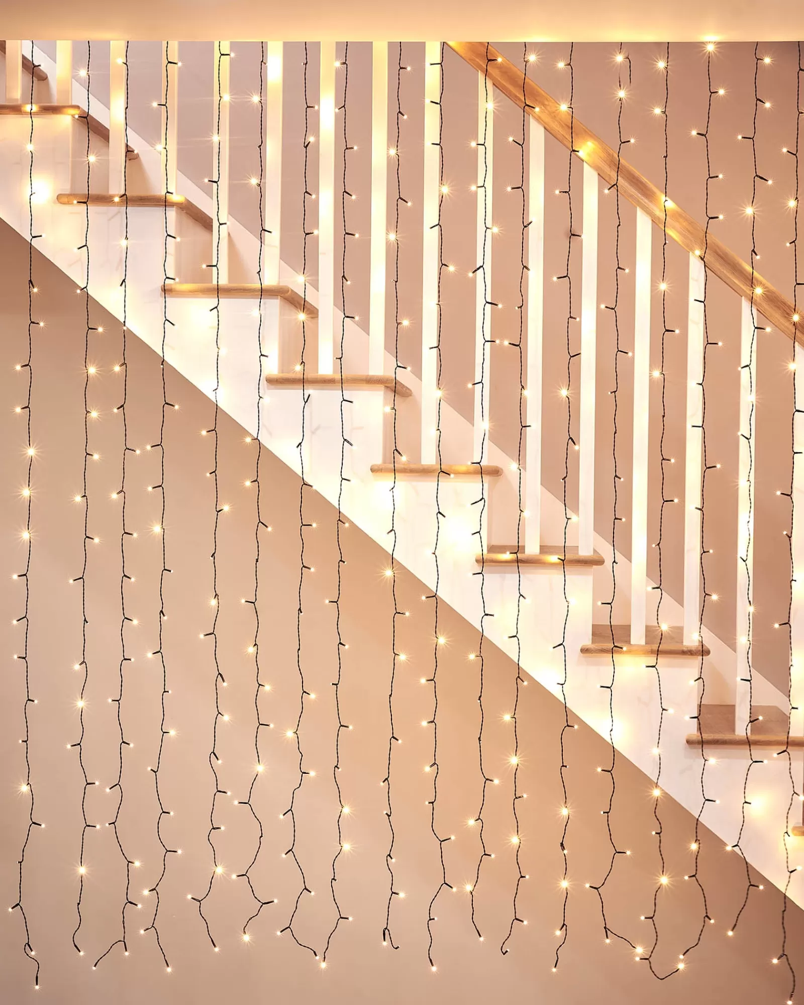 WeRChristmas Link Up | Curtain & Net Lights^LINK UP LED Curtain Lights, Black Cable, 1 M X 1.2 M, Warm White