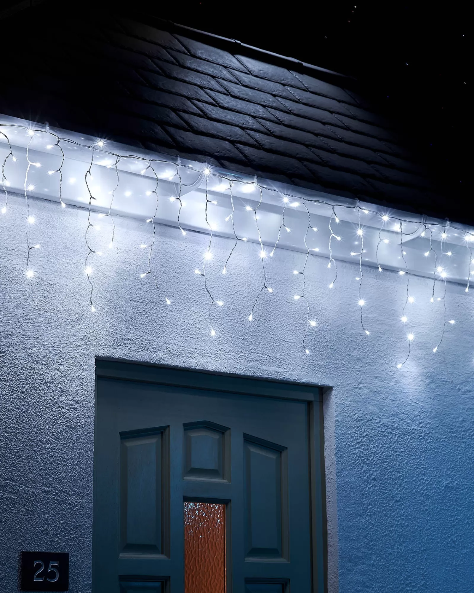 WeRChristmas Link Up | Icicle Lights^LINK UP LED Icicle Lights, White Cable, White