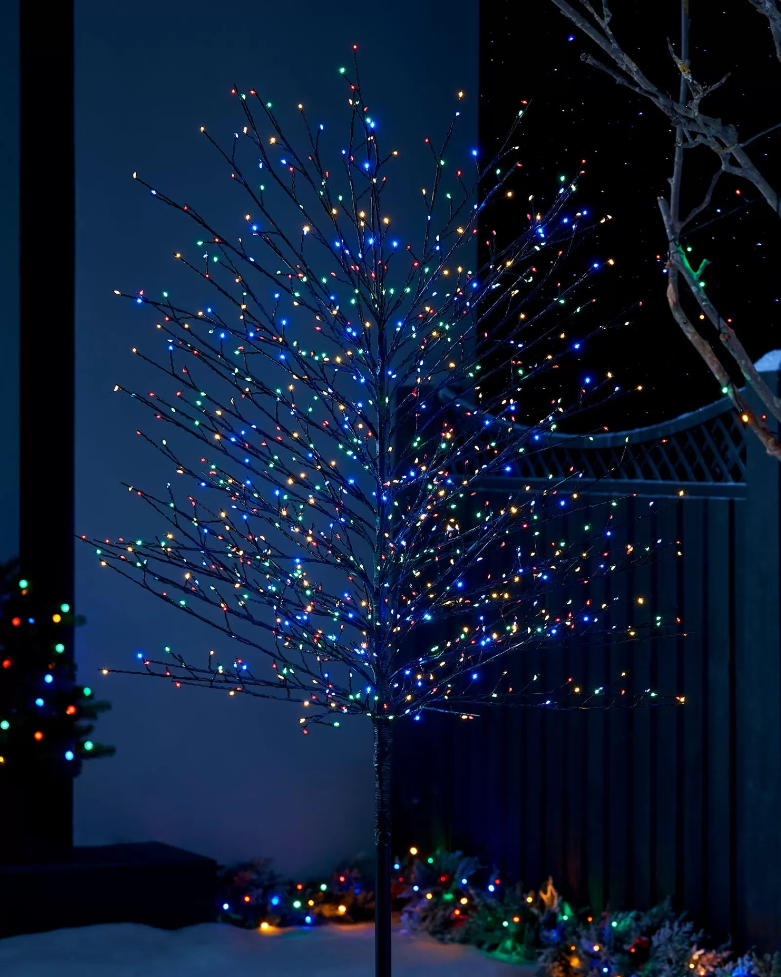 WeRChristmas Tree Silhouettes^Multi-Coloured Twig Tree, 6 Ft