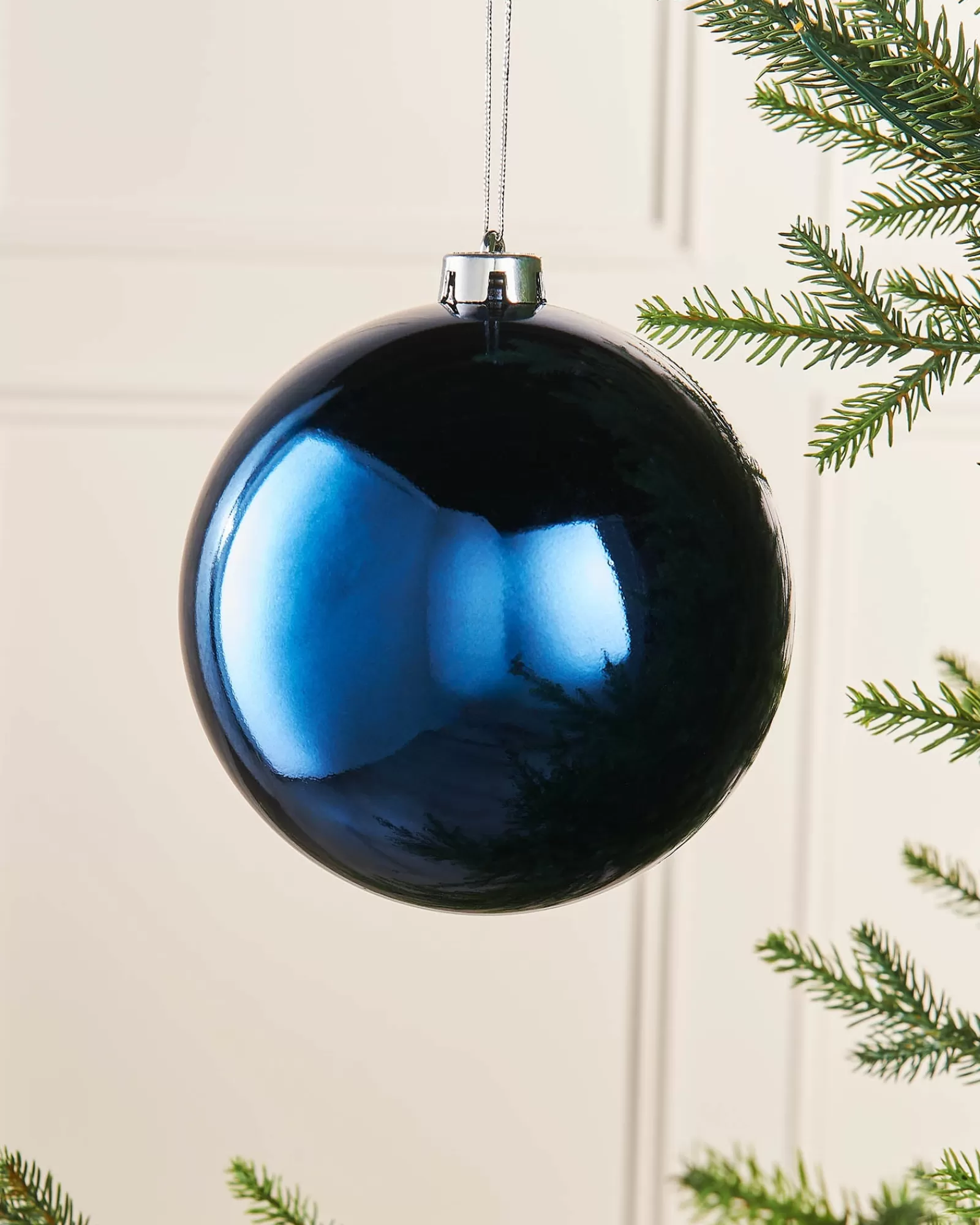 WeRChristmas Oversized Baubles | Shatterproof Baubles^Navy Blue Large Gloss Shatterproof Bauble, 15 Cm