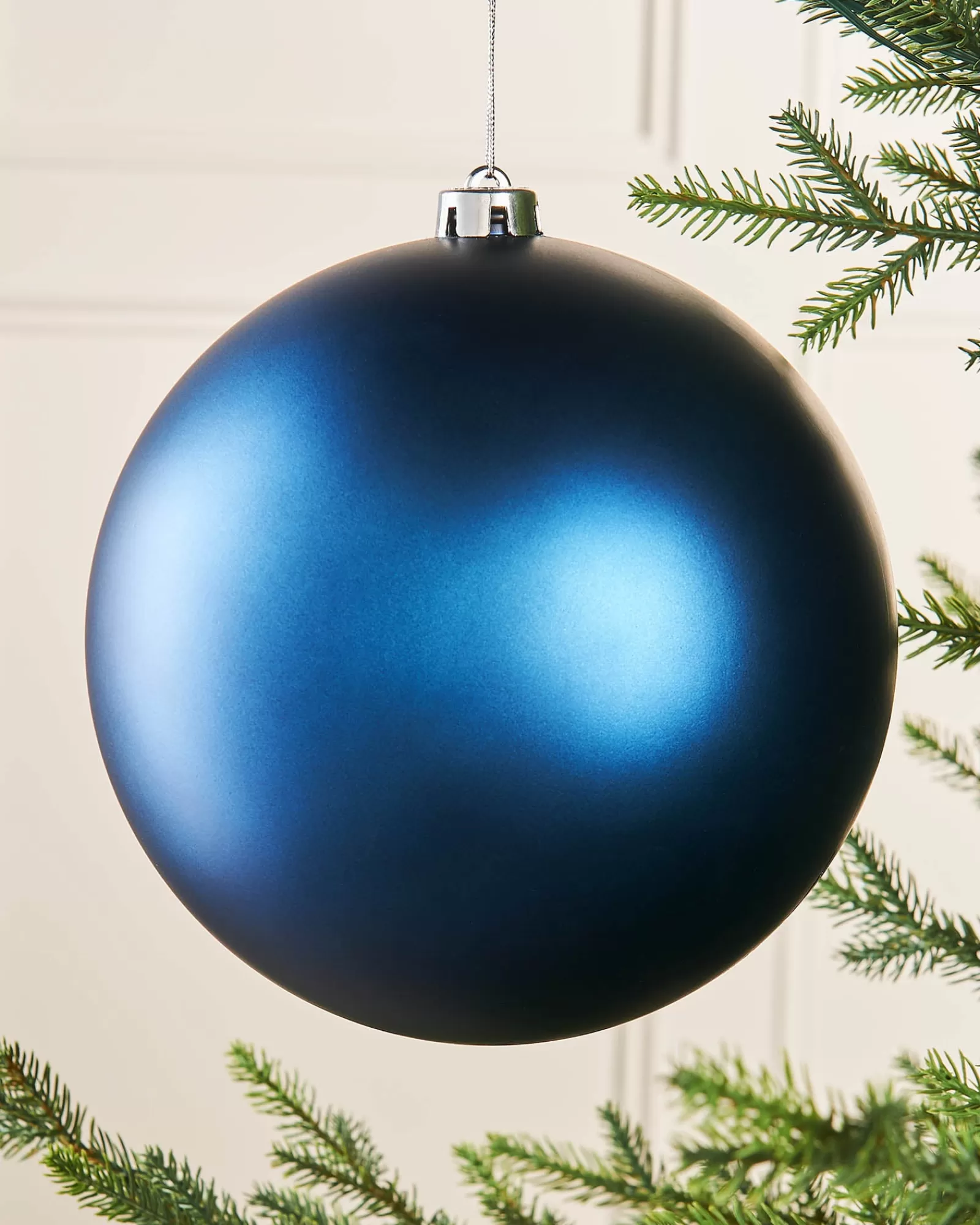 WeRChristmas Oversized Baubles | Shatterproof Baubles^Navy Blue Large Matt Shatterproof Bauble, 20 Cm