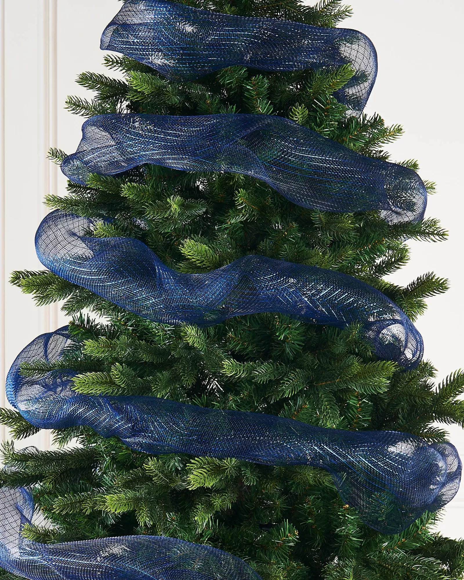 WeRChristmas Deco Mesh^Navy Blue Mesh With Navy Blue Foils, 9 M