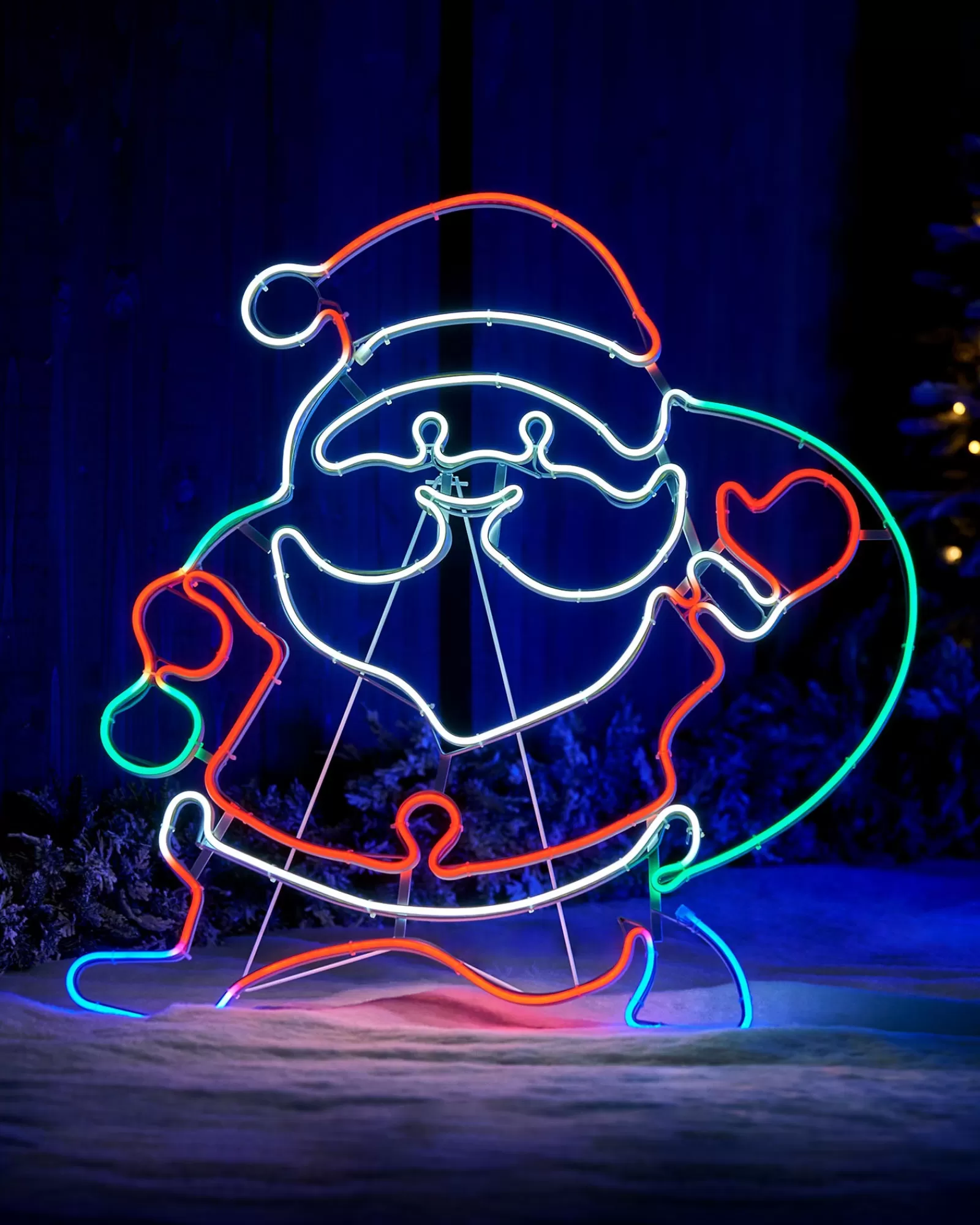 WeRChristmas Christmas Characters^Neon Santa Rope Light Silhouette, 71 Cm