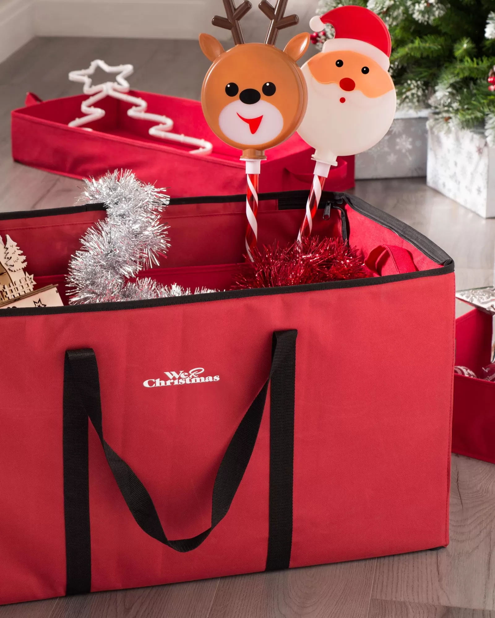 WeRChristmas Storage Bags | Storage Bags^Ornament And Decorations Storage Box, Red, 38 Cm