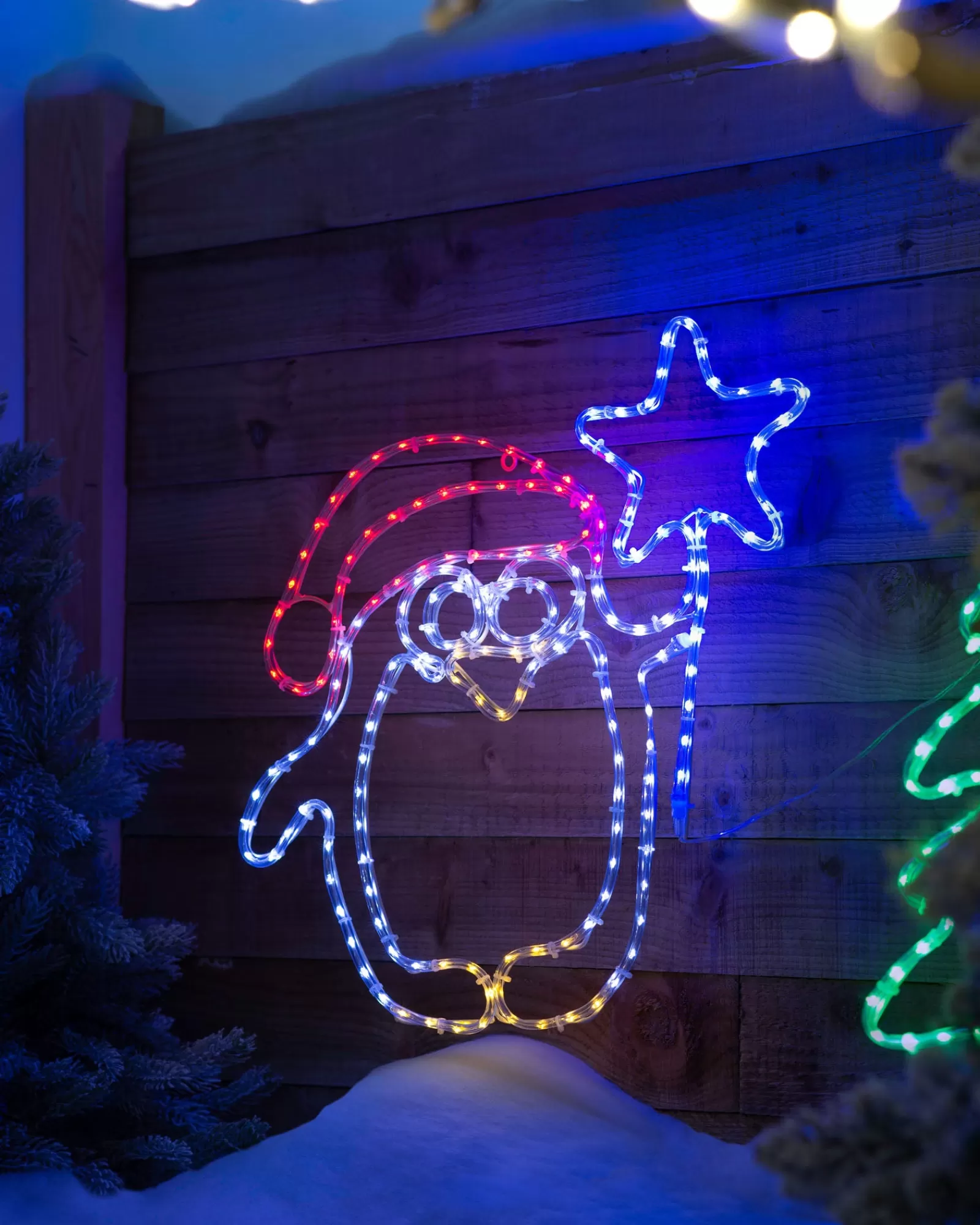 WeRChristmas Christmas Characters^Penguin Rope Light Silhouette, 50 Cm