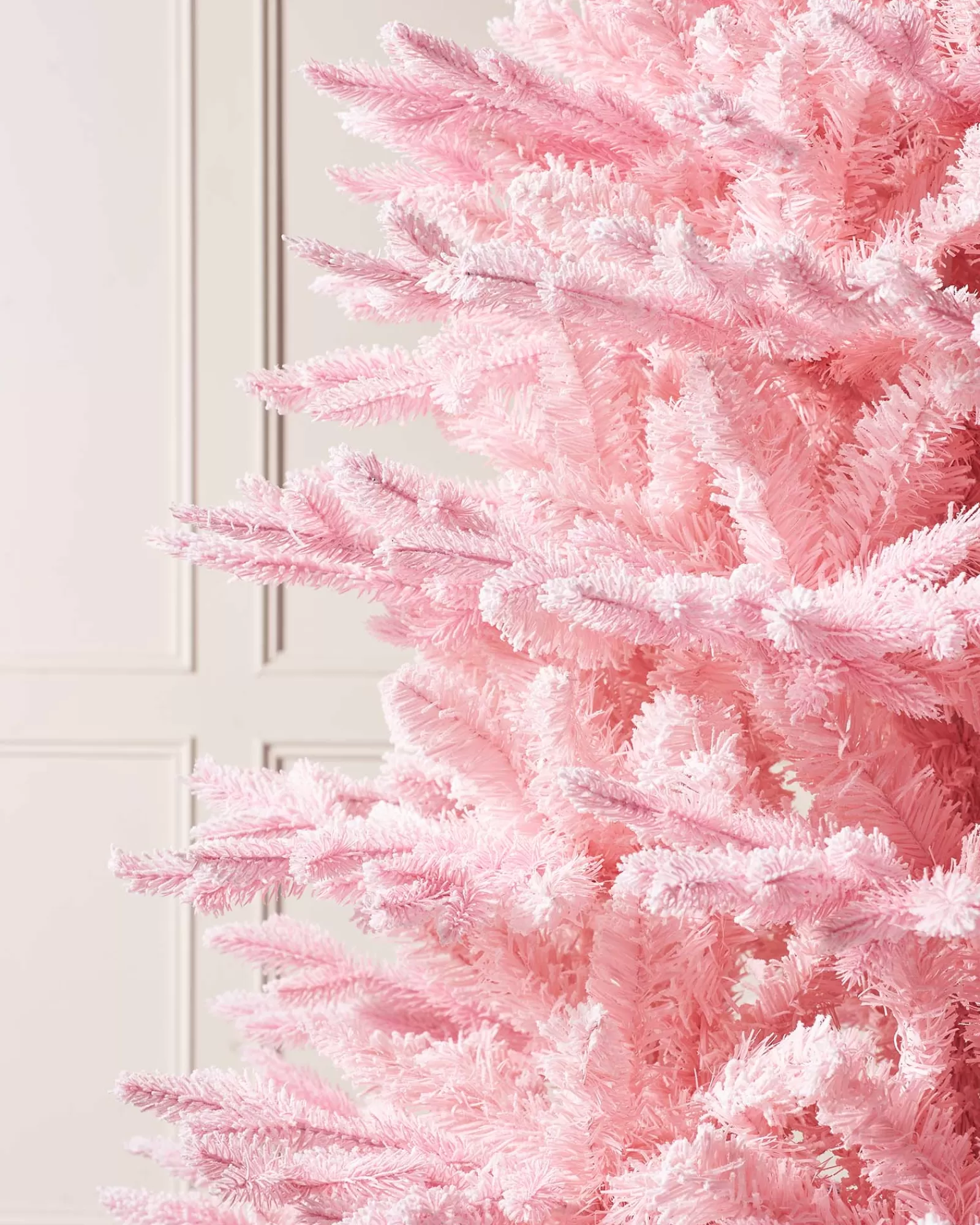 WeRChristmas Unlit Christmas Trees^Pink Sugar Snow Flocked Christmas Tree, 6 Ft