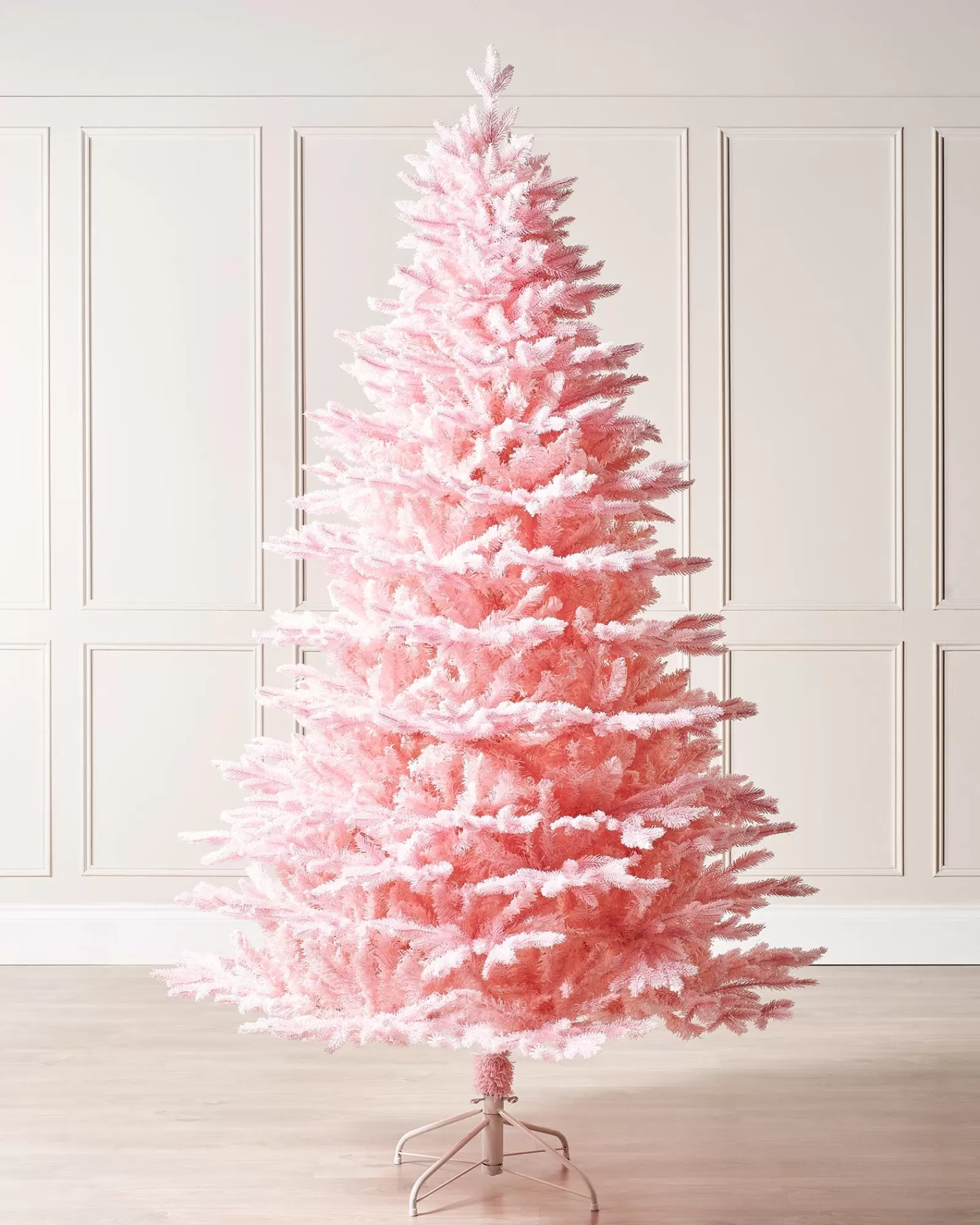 WeRChristmas Unlit Christmas Trees^Pink Sugar Snow Flocked Christmas Tree, 7 Ft