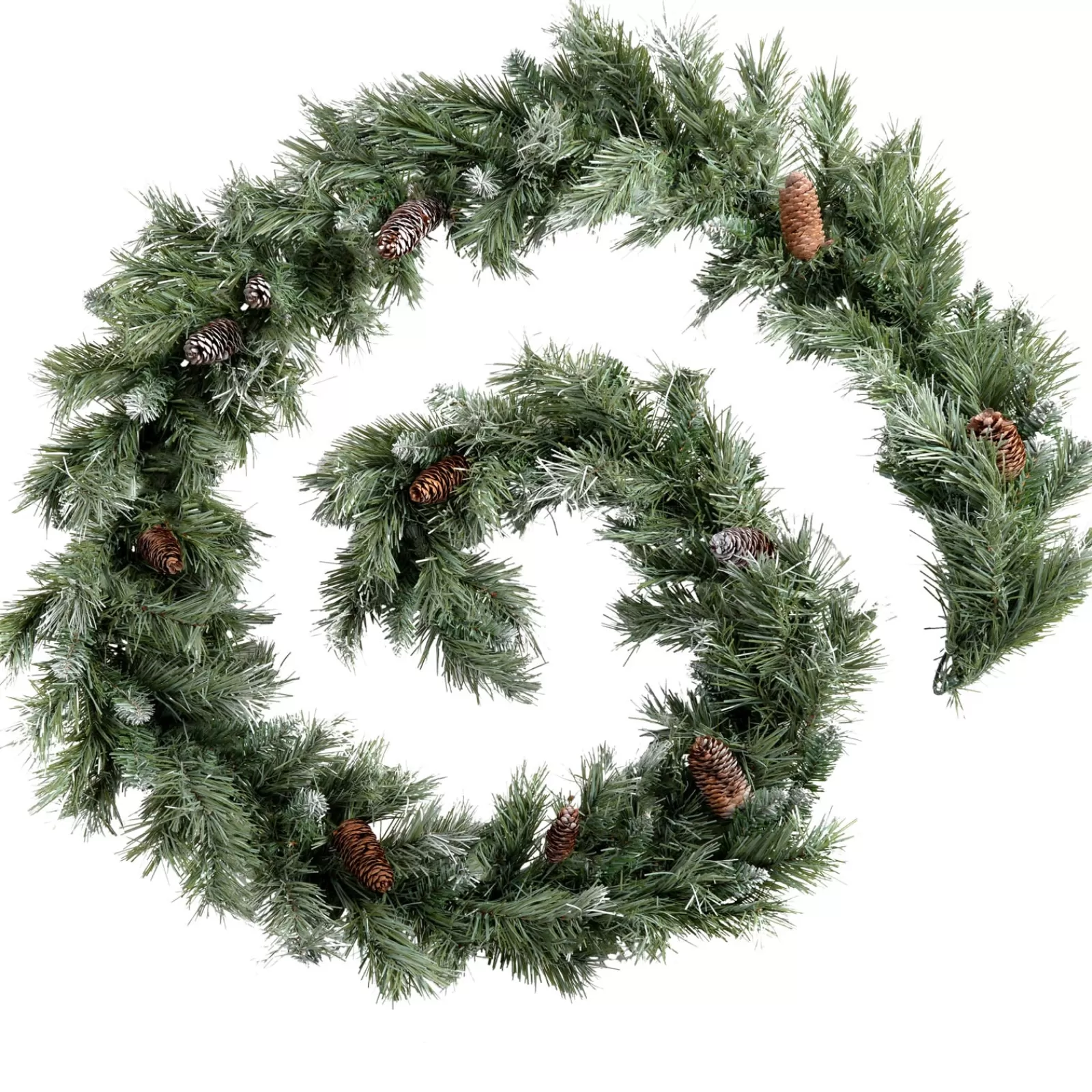 WeRChristmas Snow Flocked Garlands | Decorated Garlands^Pre-Decorated Frosted Scandinavian Blue Spruce Garland, 9 Ft