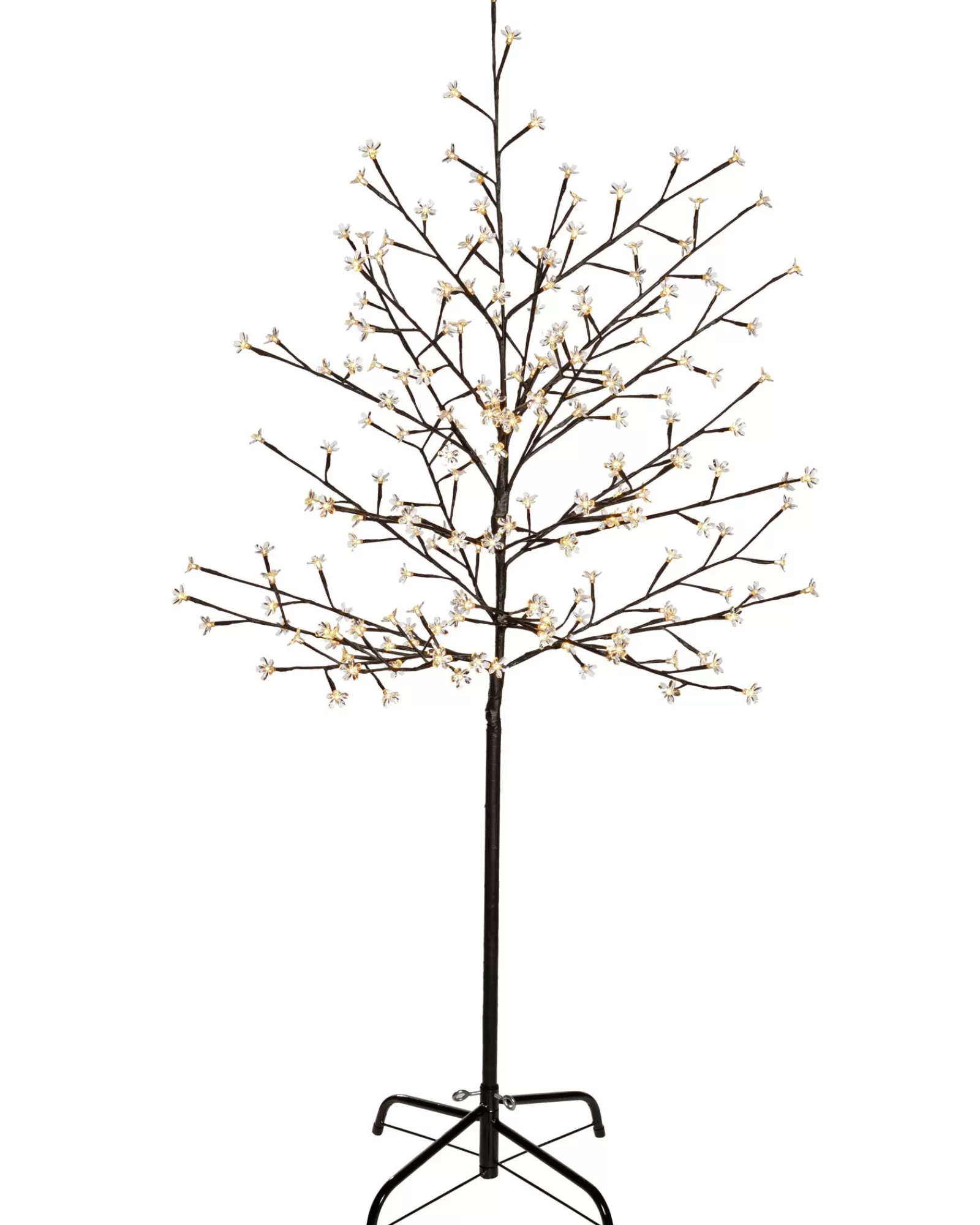 WeRChristmas Tree Silhouettes^Pre-Lit 200 LED Cherry Blossom Twig Tree, White, 5 Ft