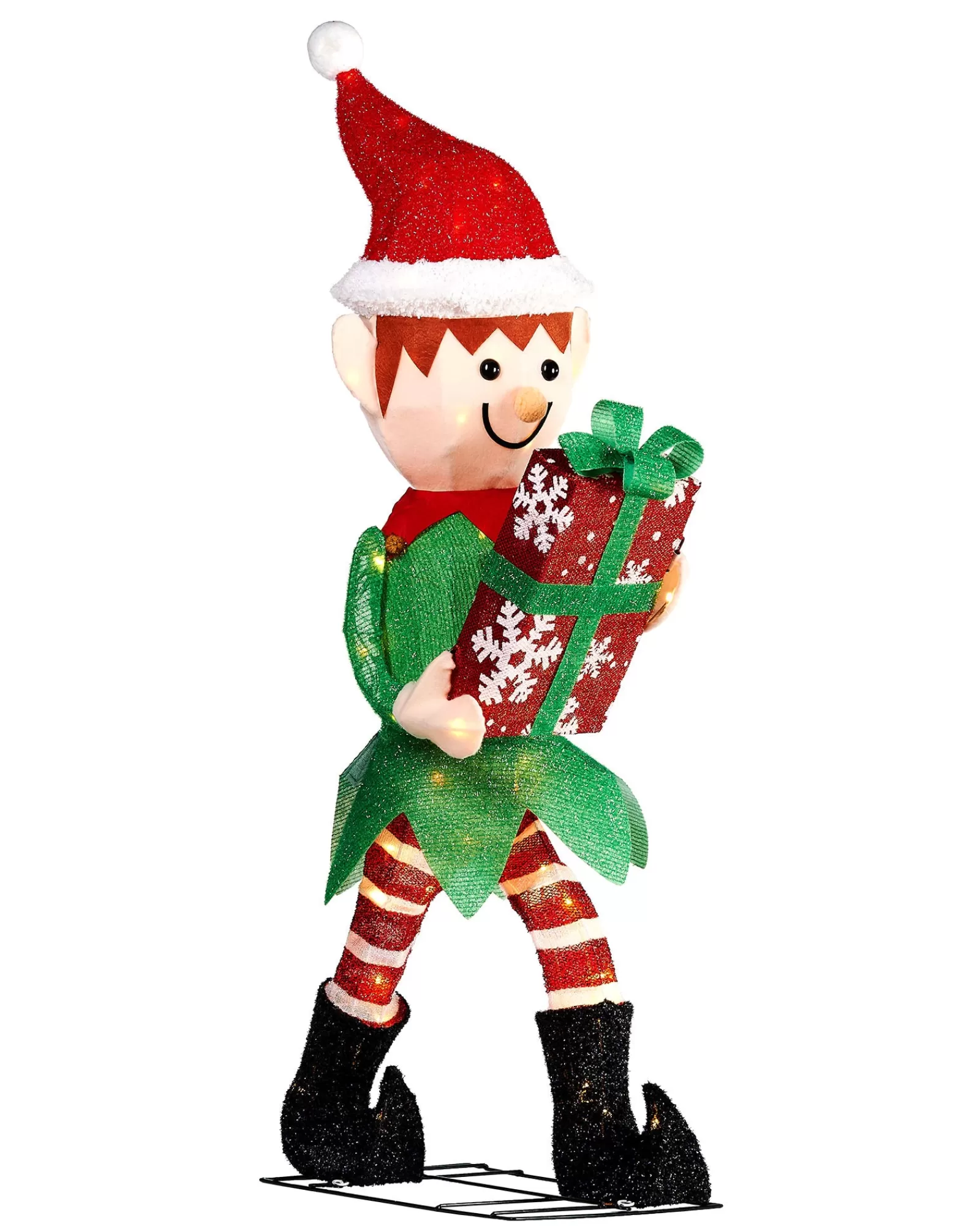 WeRChristmas Christmas Characters^Pre-Lit 3D Mesh Elf, 1 M