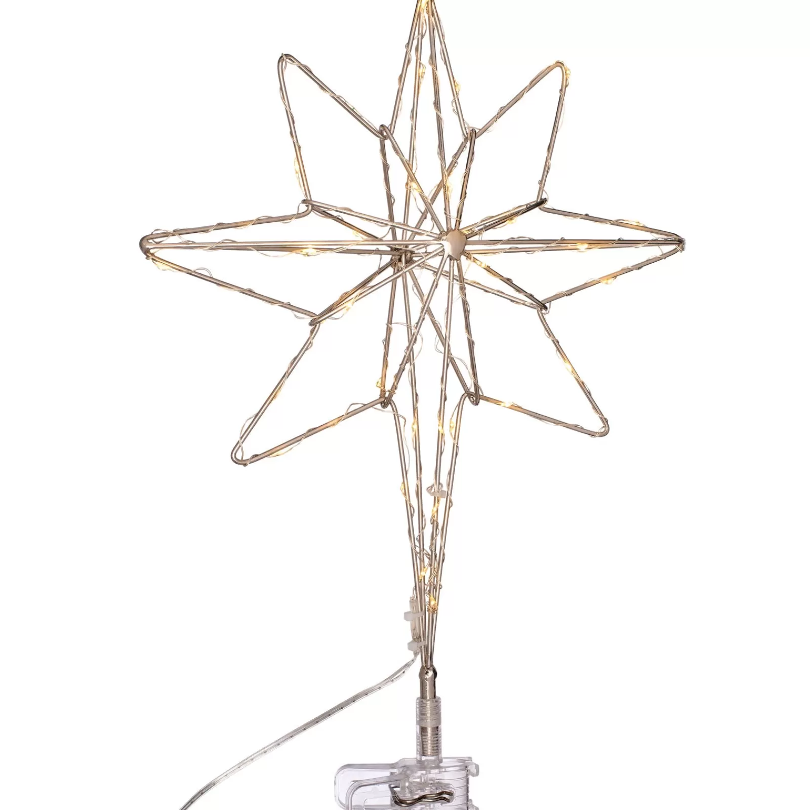 WeRChristmas Tree Toppers^Pre-Lit 3D North Star Christmas Tree Topper, 37 Cm