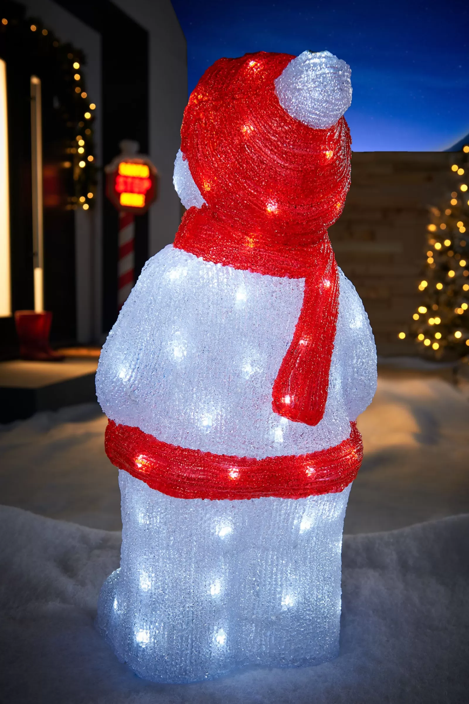 WeRChristmas Christmas Characters^Pre-Lit Acrylic Snowman, 59 Cm