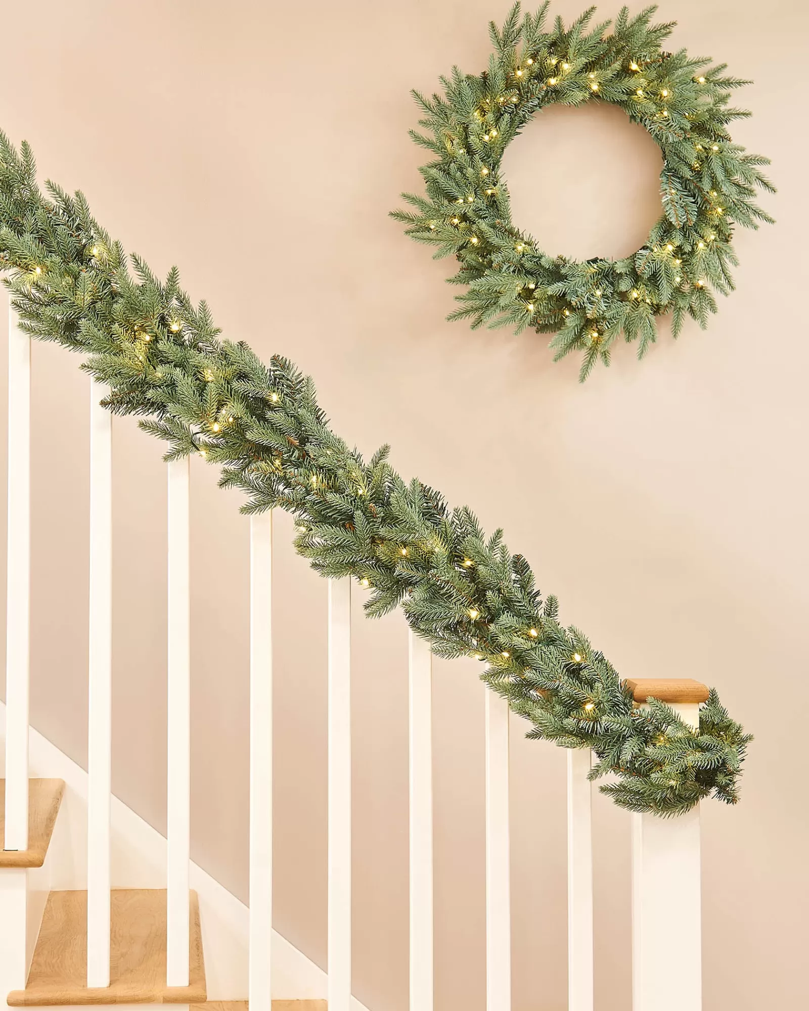 WeRChristmas Pre Lit Garlands^Pre-Lit Blue Mixed Pine Garland, 9 Ft