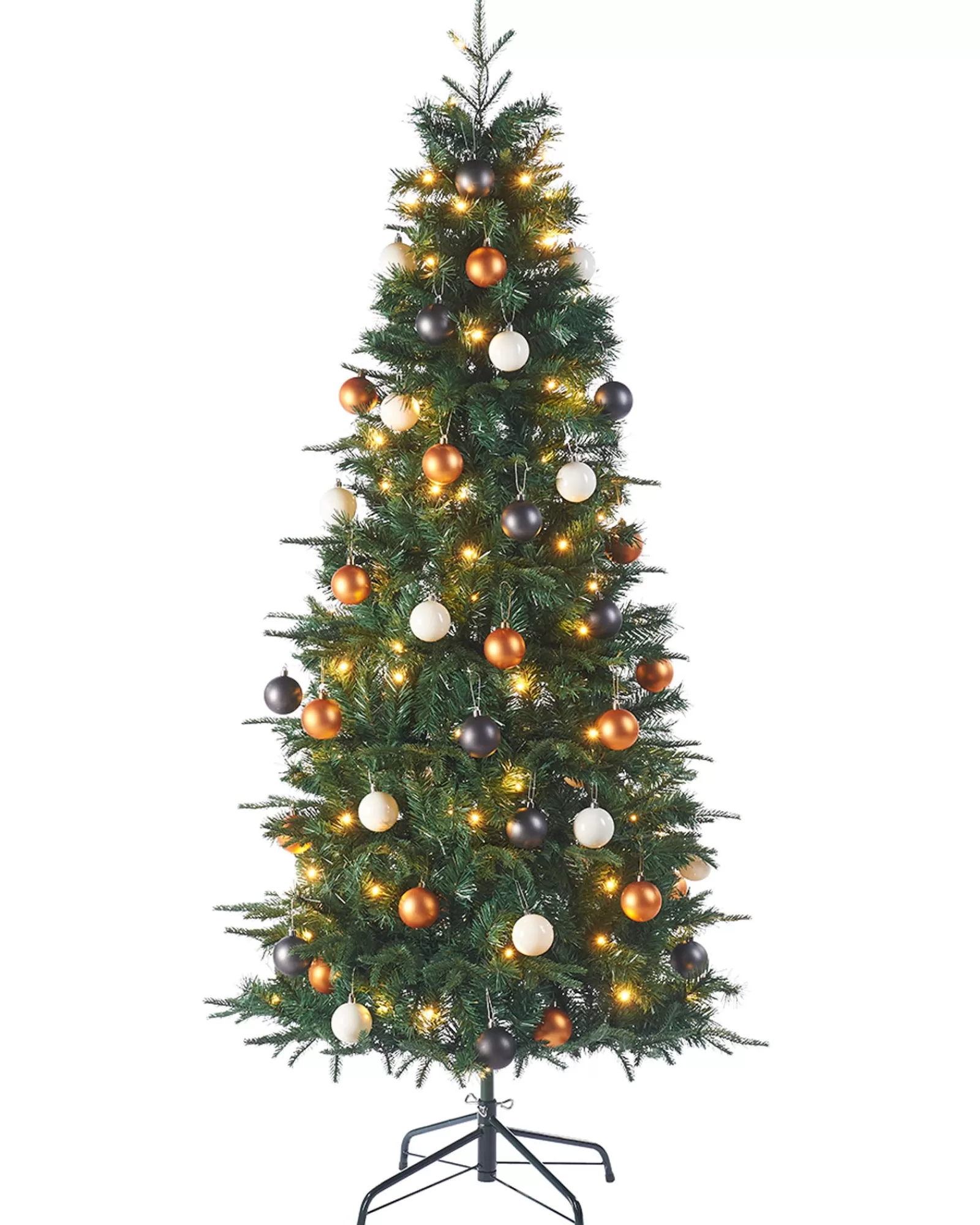WeRChristmas Budget Christmas Trees | Pre Lit Christmas Trees^Pre-Lit Decorated Pop-Up Christmas Tree, Silver & Gold, 6 Ft