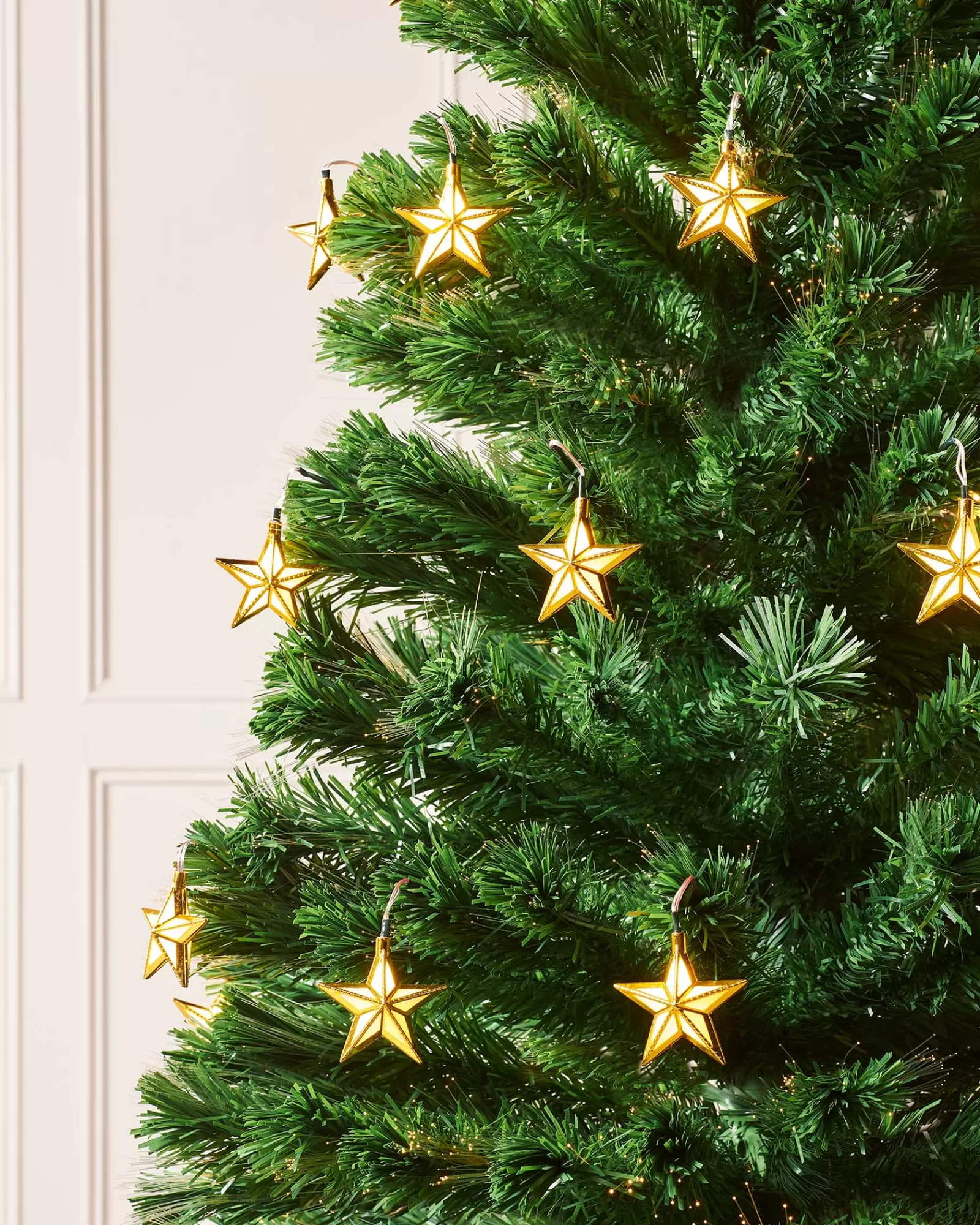 WeRChristmas Premium Christmas Trees | Budget Christmas Trees^Pre-Lit Fibre Optic Christmas Tree With Stars, 5 Ft