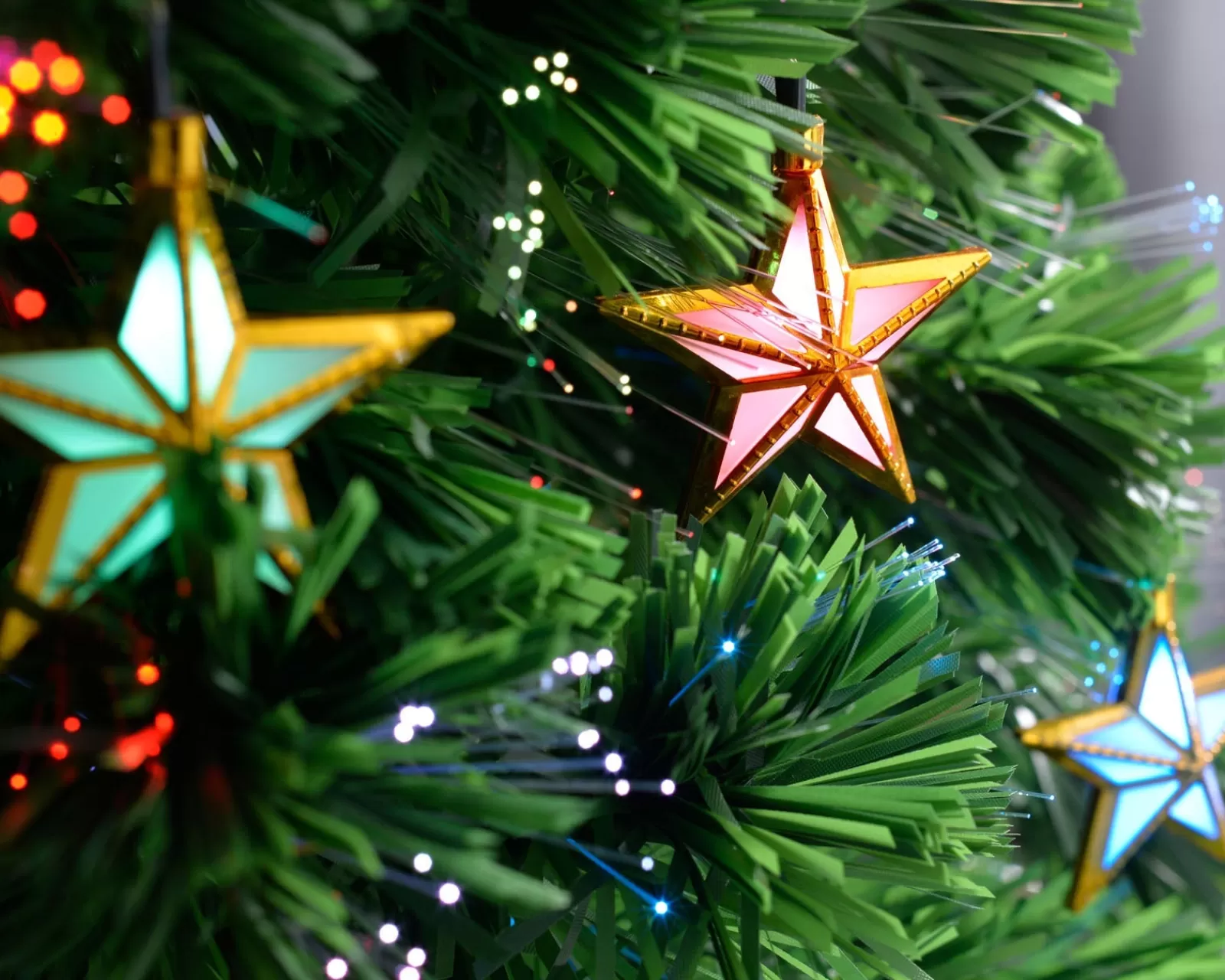 WeRChristmas Budget Christmas Trees | Fibre Optic Christmas Trees^Pre-Lit Fibre Optic Christmas Tree With Tree Topper, 5 Ft