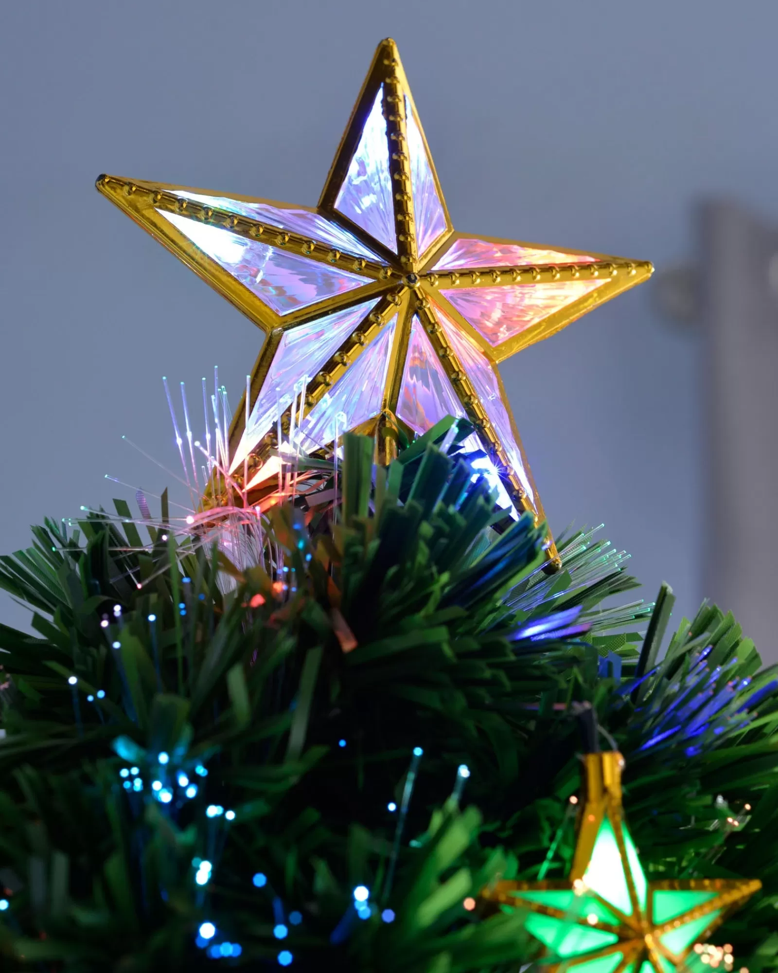 WeRChristmas Budget Christmas Trees | Fibre Optic Christmas Trees^Pre-Lit Fibre Optic Christmas Tree With Tree Topper, 5 Ft