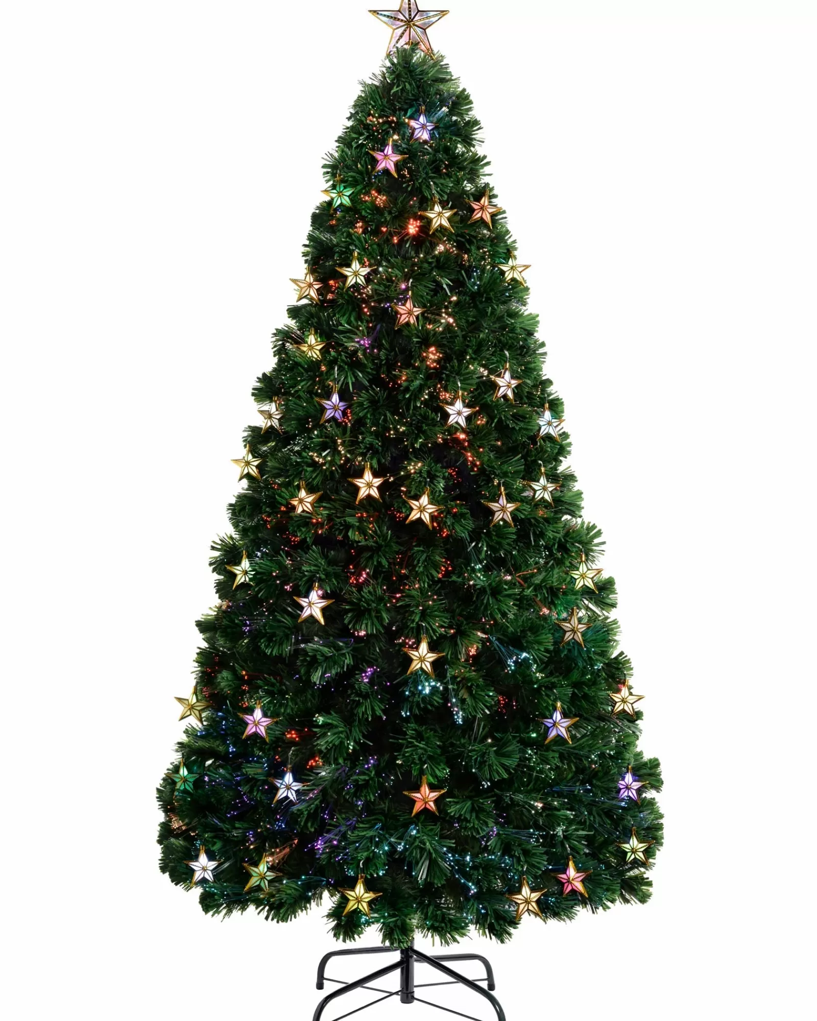 WeRChristmas Budget Christmas Trees | Fibre Optic Christmas Trees^Pre-Lit Fibre Optic Christmas Tree With Tree Topper, 5 Ft