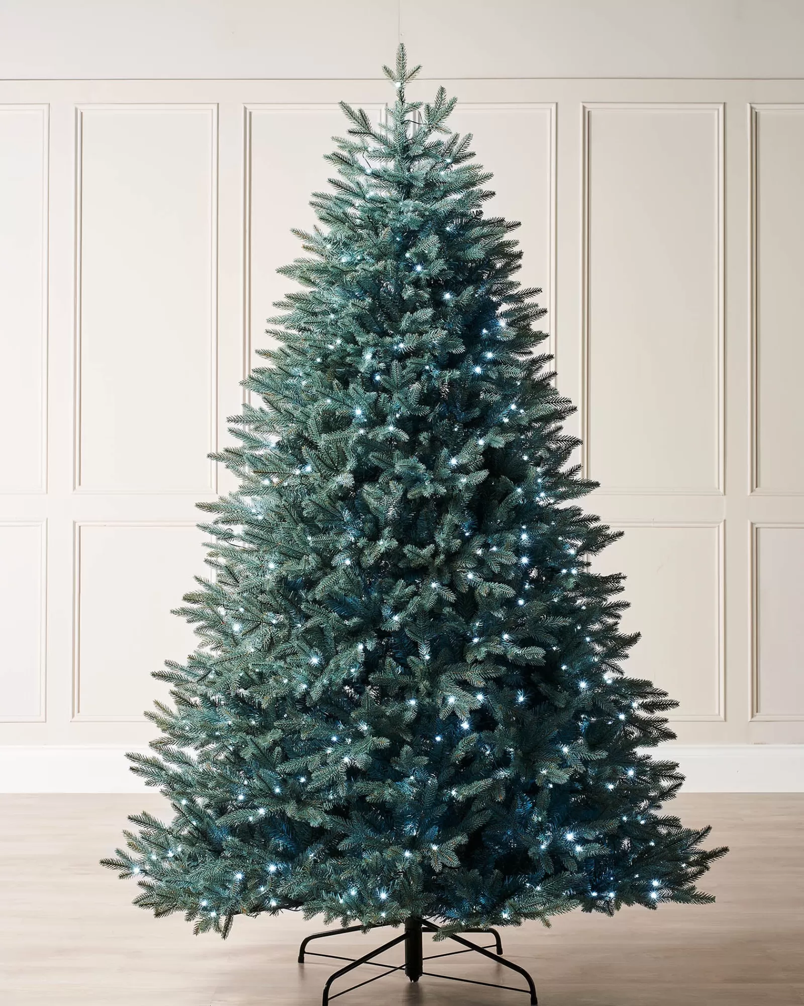 WeRChristmas Pre Lit Christmas Trees^Pre-Lit Mixed Pine Blue Christmas Tree, Dual LED White, 7 Ft
