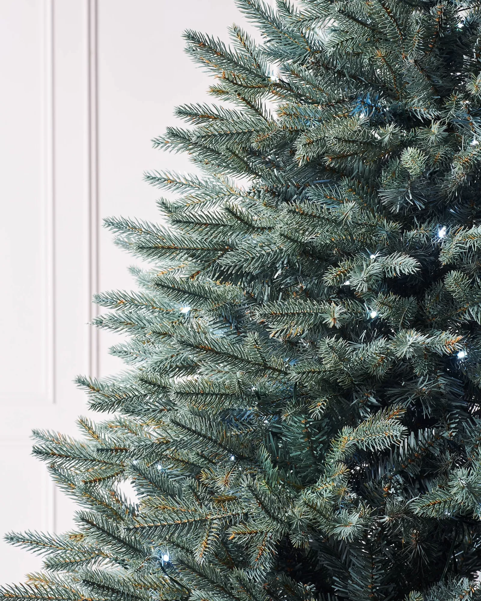 WeRChristmas Pre Lit Christmas Trees^Pre-Lit Mixed Pine Blue Christmas Tree, Dual LED White, 7 Ft