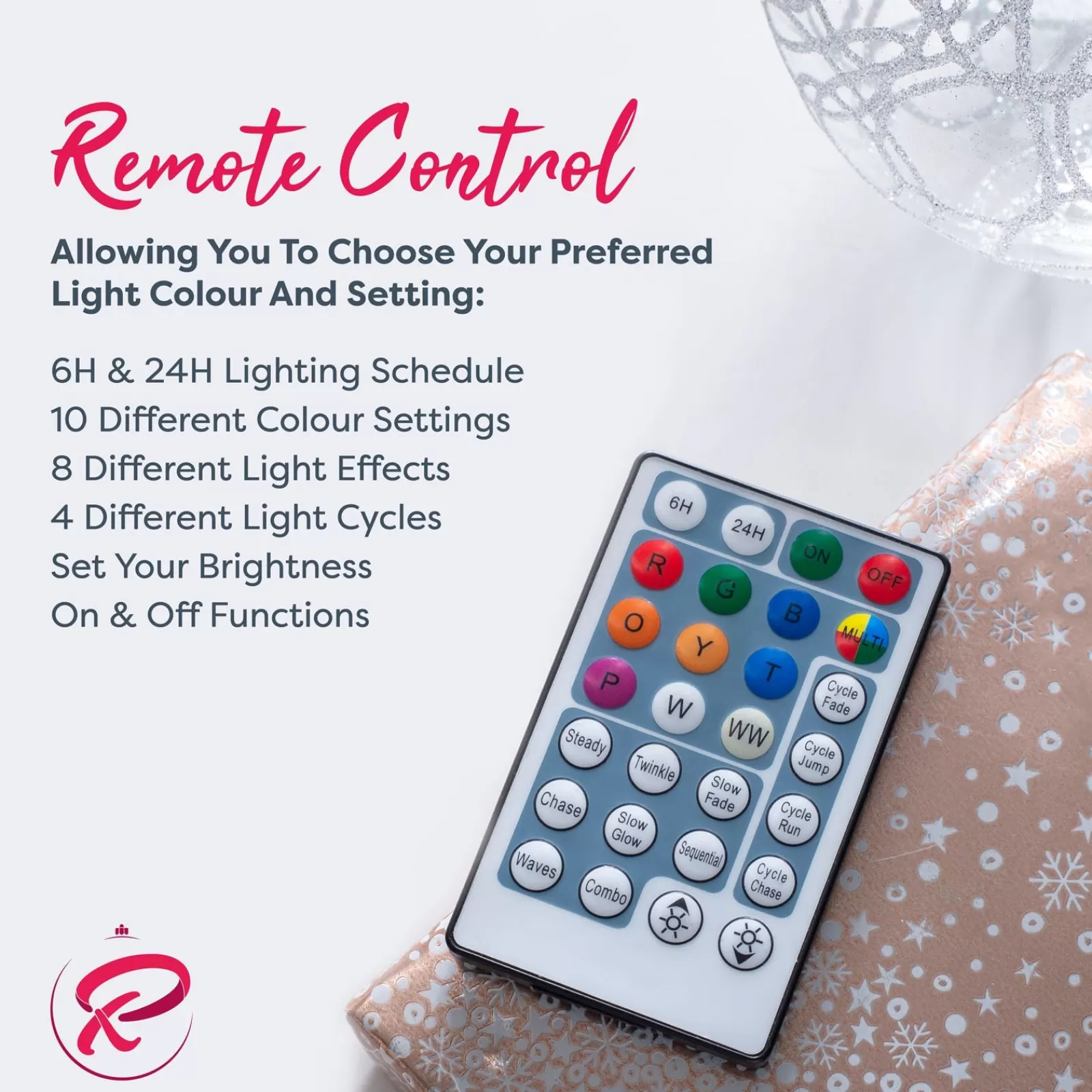 WeRChristmas Pre Lit Christmas Trees^Pre-Lit Mixed Pine Christmas Tree With Remote Control Lights, 7 Ft