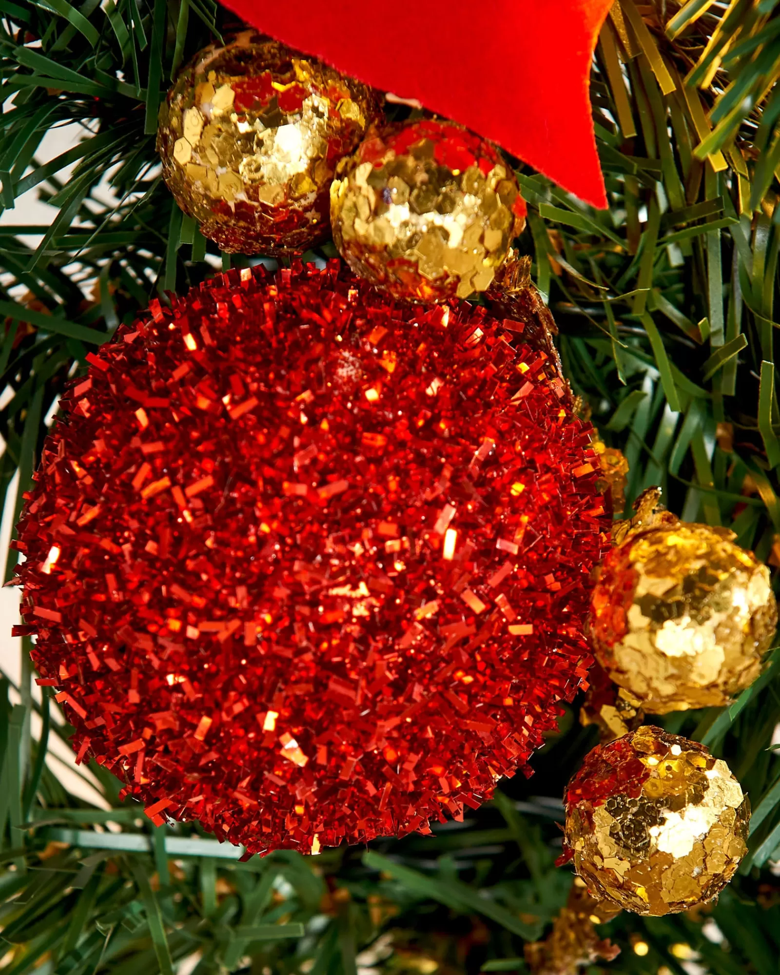 WeRChristmas Decorated Garlands | Pre Lit Garlands^Pre-Lit Multi-Function Decorated Garland, Red/Gold, 9 Ft