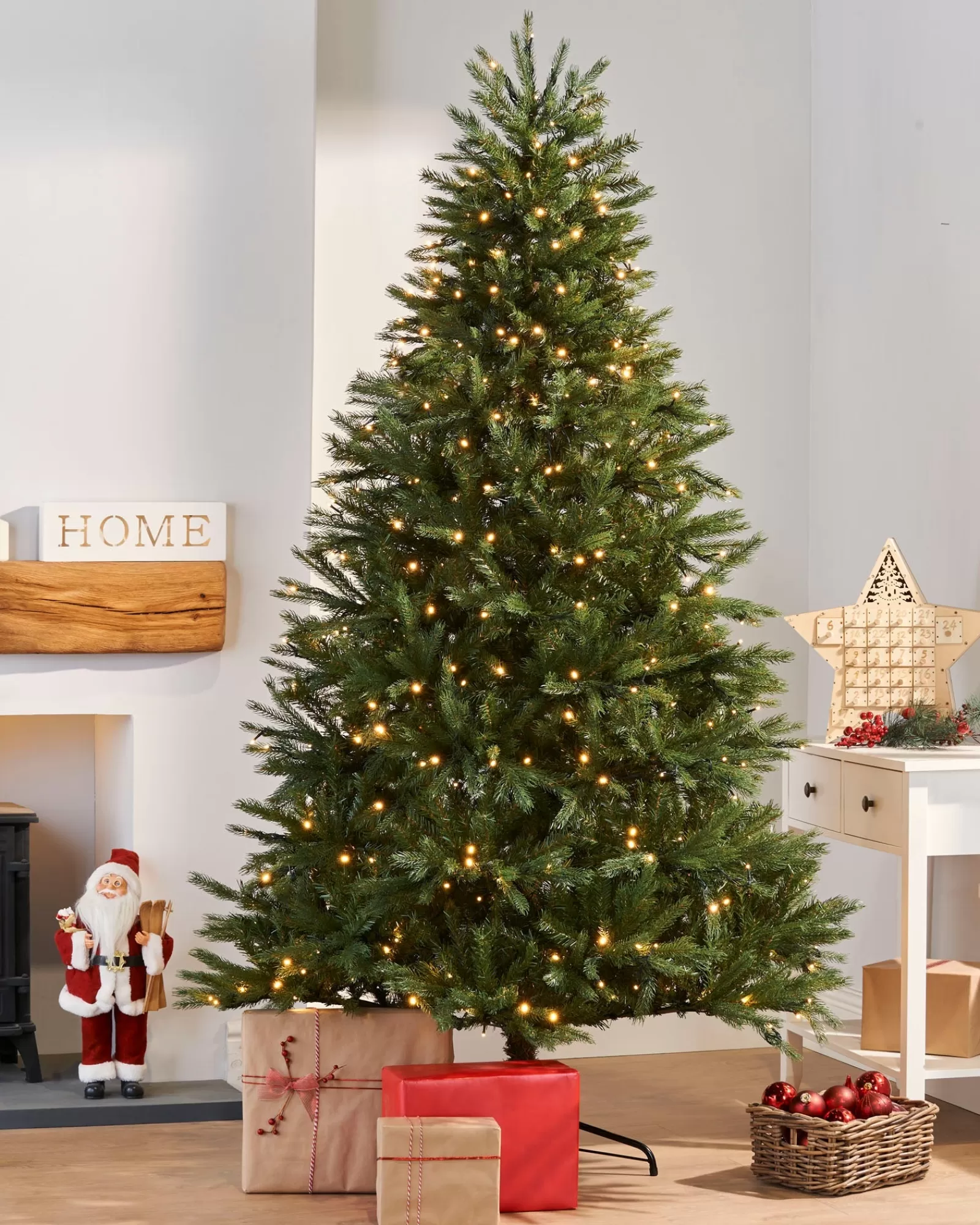 WeRChristmas Premium Christmas Trees | Pre Lit Christmas Trees^Pre-Lit Regal Spruce Multi-Function Christmas Tree, 7 Ft