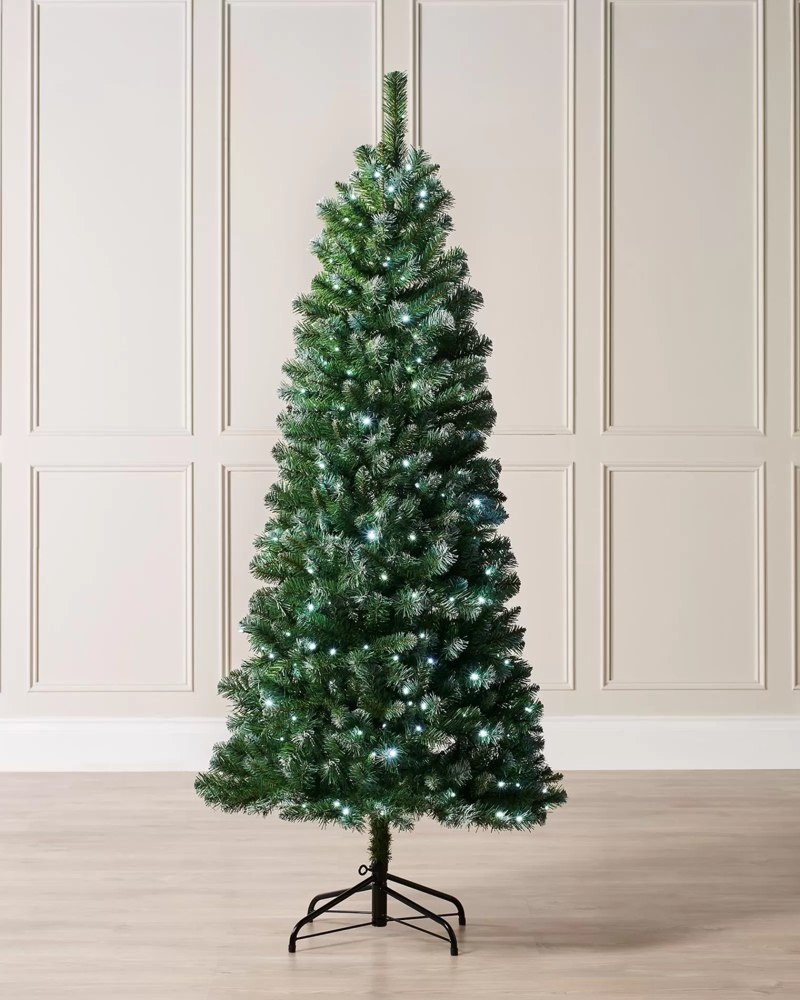 WeRChristmas Budget Christmas Trees | Snow Flocked Christmas Trees^Pre-Lit Slim Frosted Christmas Tree, 6 Ft