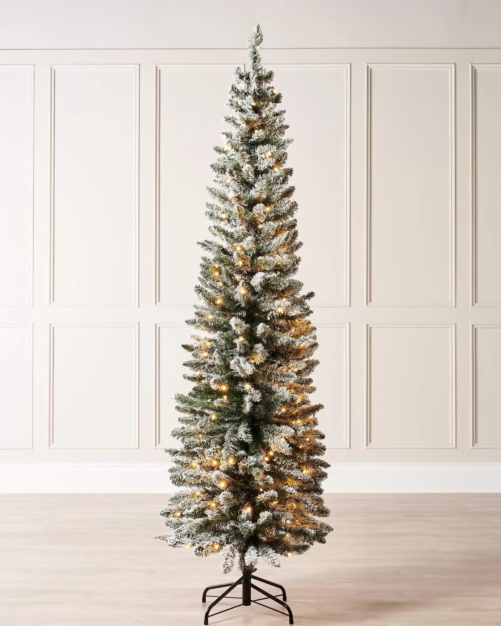 WeRChristmas Budget Christmas Trees | Snow Flocked Christmas Trees^Pre-Lit Snow Flocked Pencil Christmas Tree, 6.5 Ft