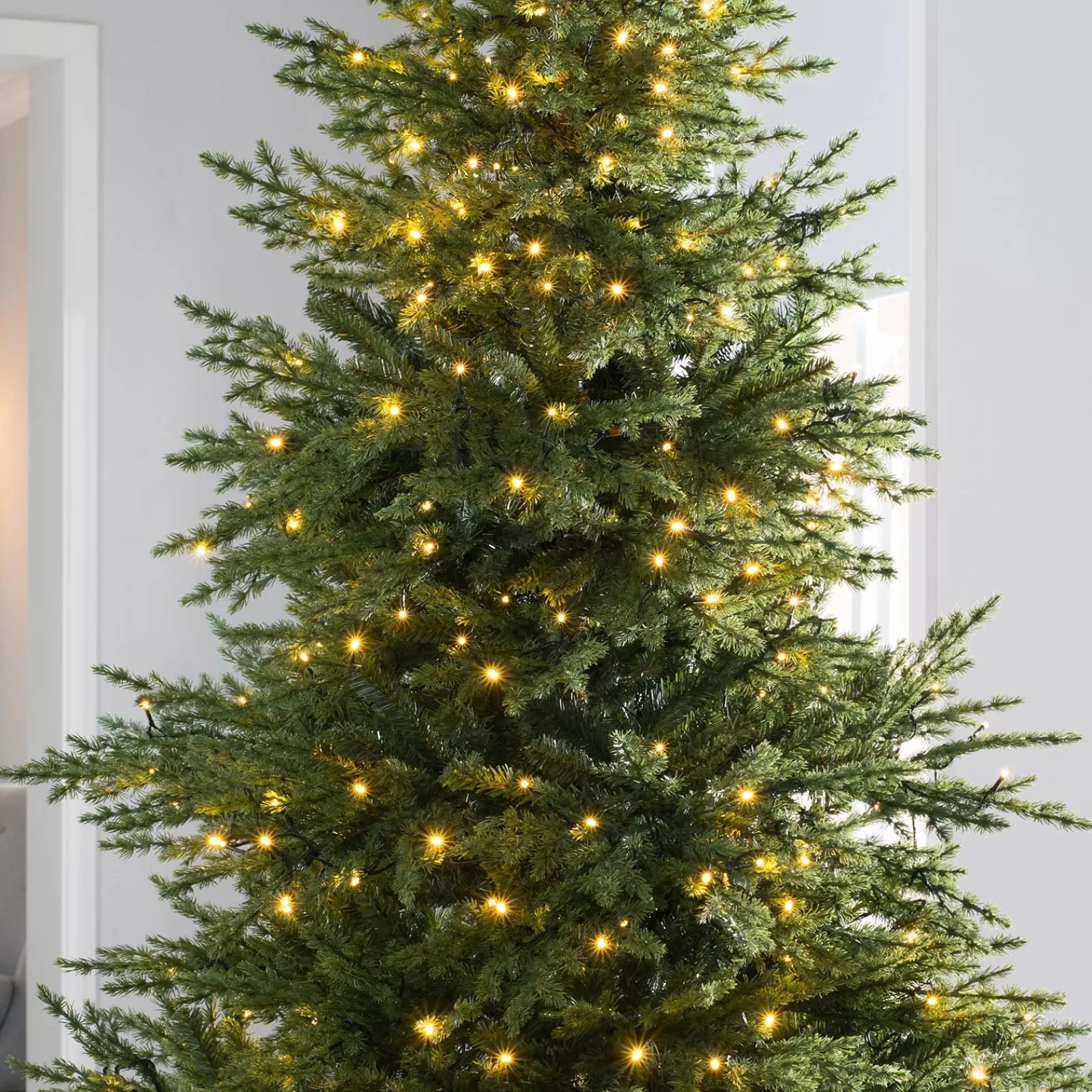 WeRChristmas Pre Lit Christmas Trees^Pre-Lit Traditional Fir Multi-Function Christmas Tree, 7 Ft