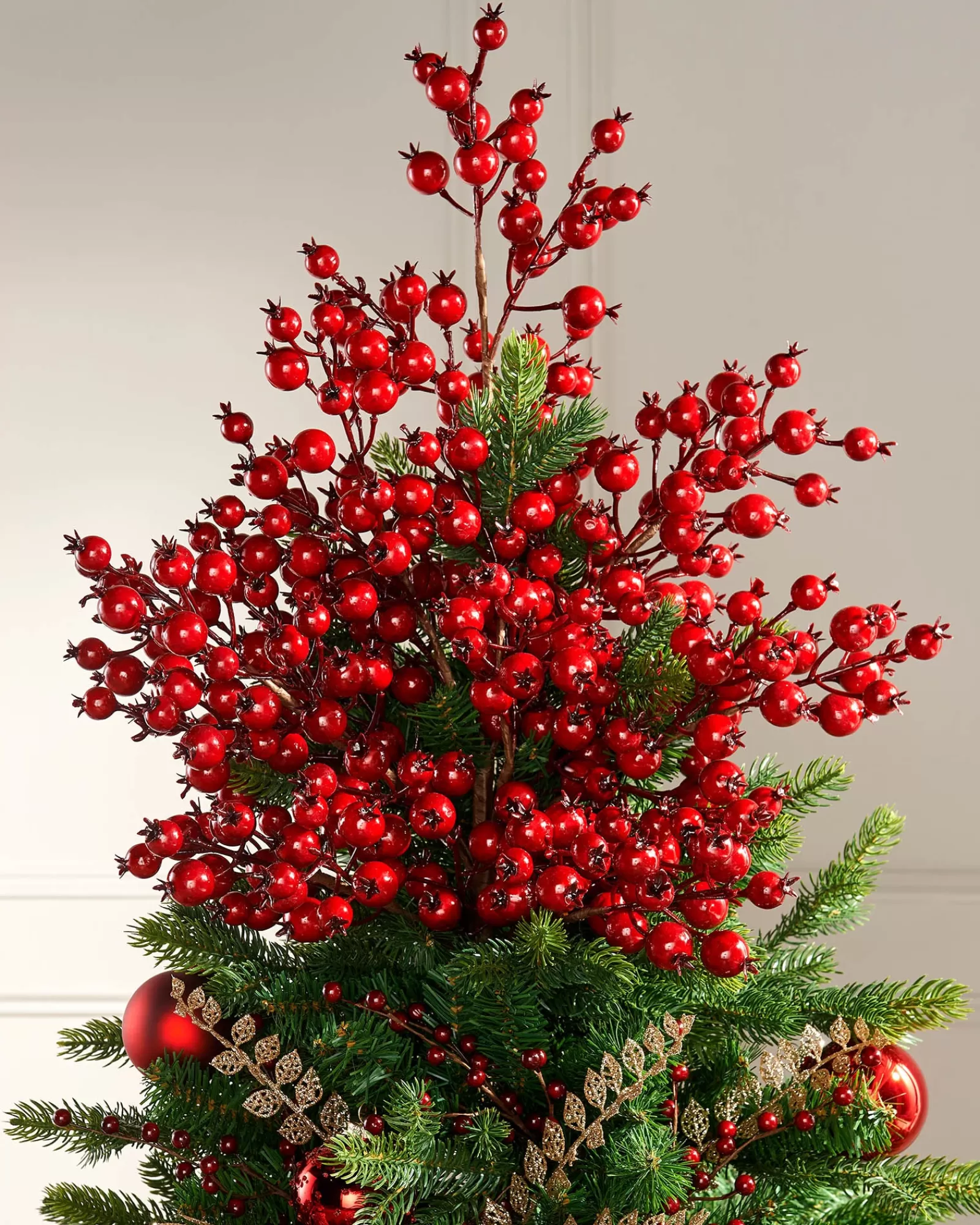 WeRChristmas Tree Toppers^Red Berry Tree Topper, 90 Cm