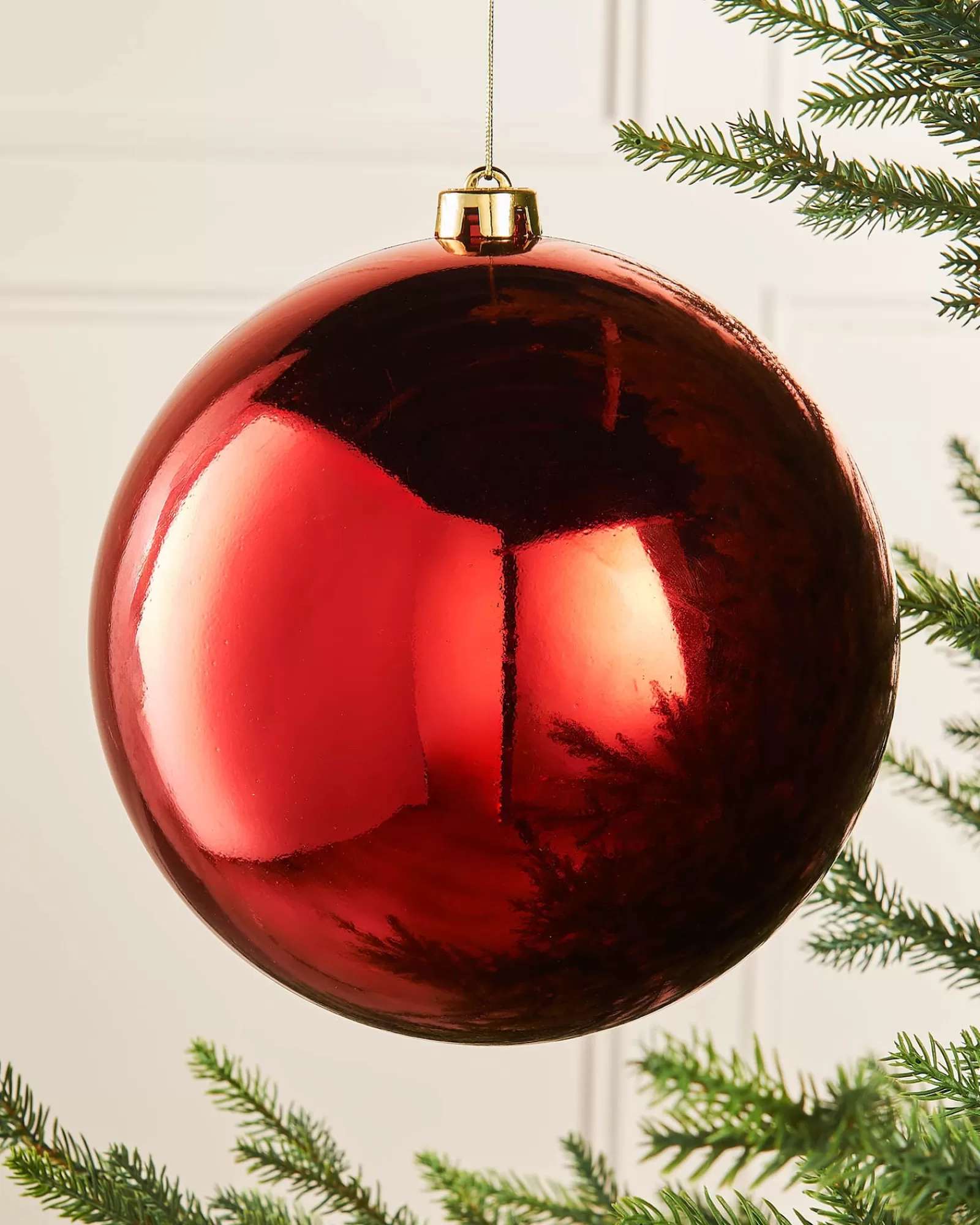 WeRChristmas Oversized Baubles | Shatterproof Baubles^Red Large Gloss Shatterproof Bauble, 20 Cm