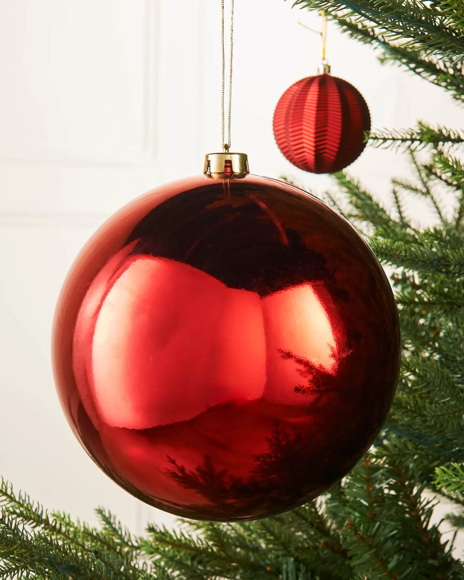 WeRChristmas Oversized Baubles | Shatterproof Baubles^Red Large Gloss Shatterproof Bauble, 20 Cm