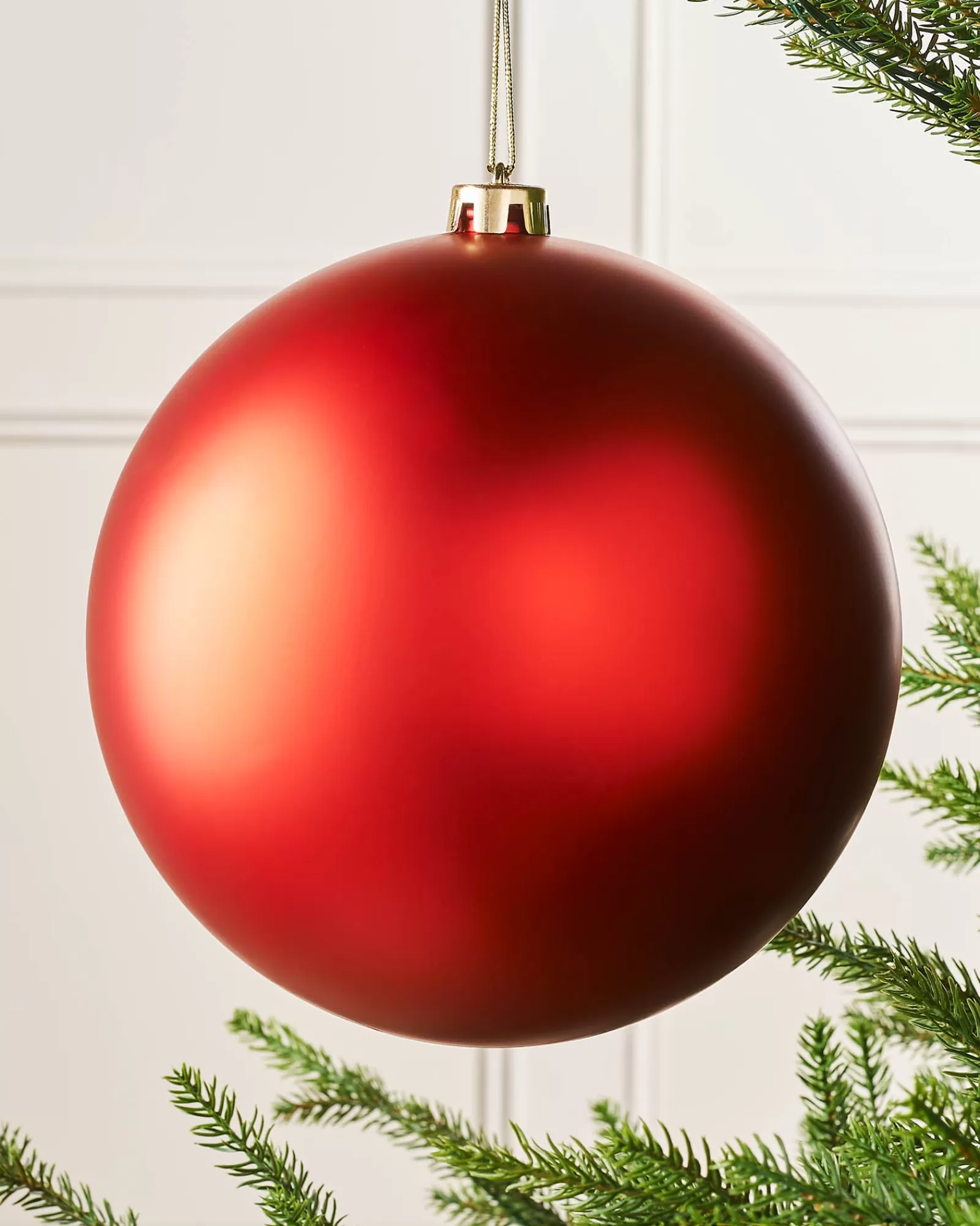 WeRChristmas Oversized Baubles | Shatterproof Baubles^Red Large Matt Shatterproof Bauble, 20 Cm