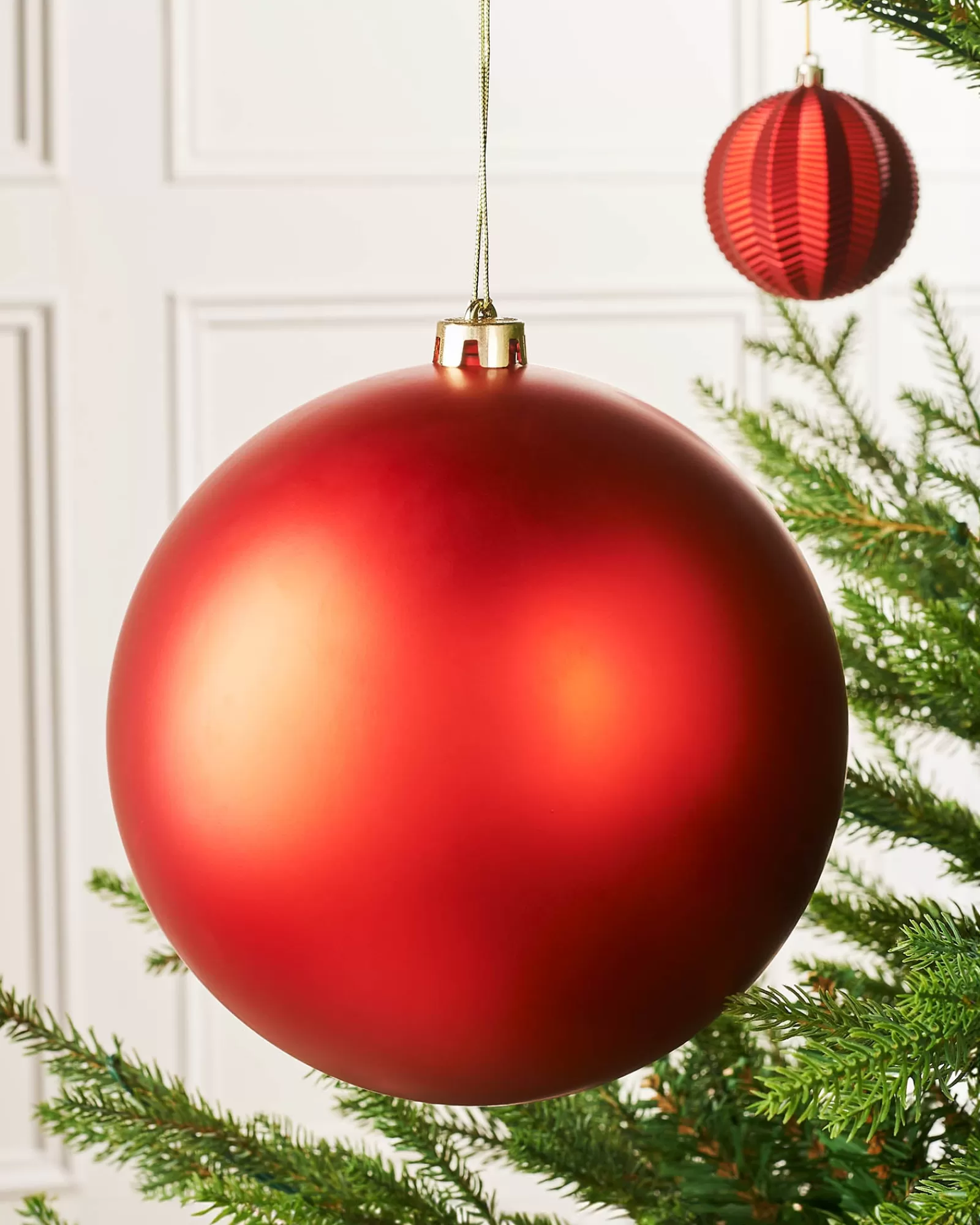 WeRChristmas Oversized Baubles | Shatterproof Baubles^Red Large Matt Shatterproof Bauble, 20 Cm