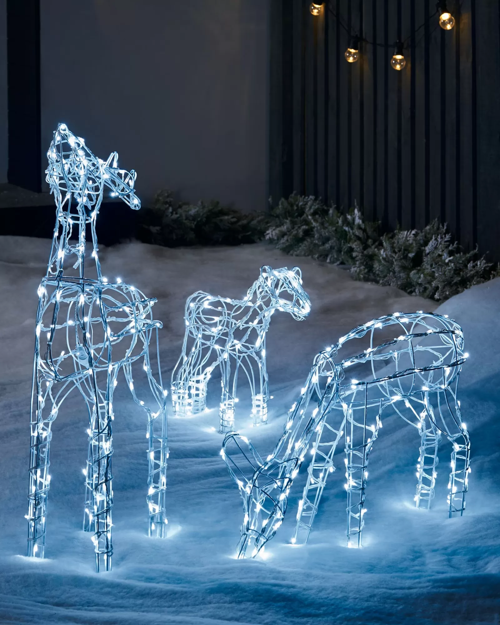 WeRChristmas Outdoor Lighted Reindeer^Reindeer Family Silhouette, 77 Cm