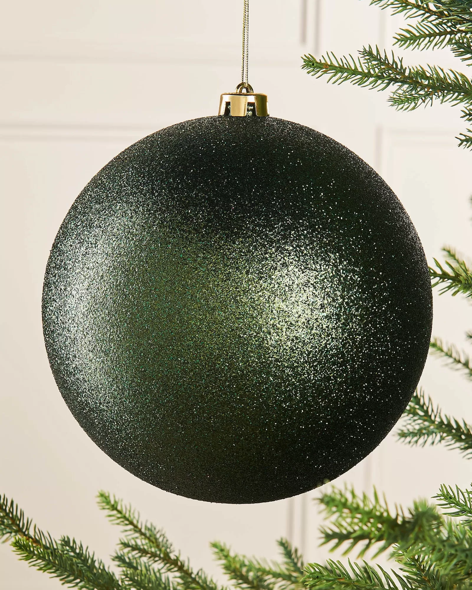 WeRChristmas Oversized Baubles | Shatterproof Baubles^Sage Green Large Glitter Shatterproof Bauble, 20 Cm